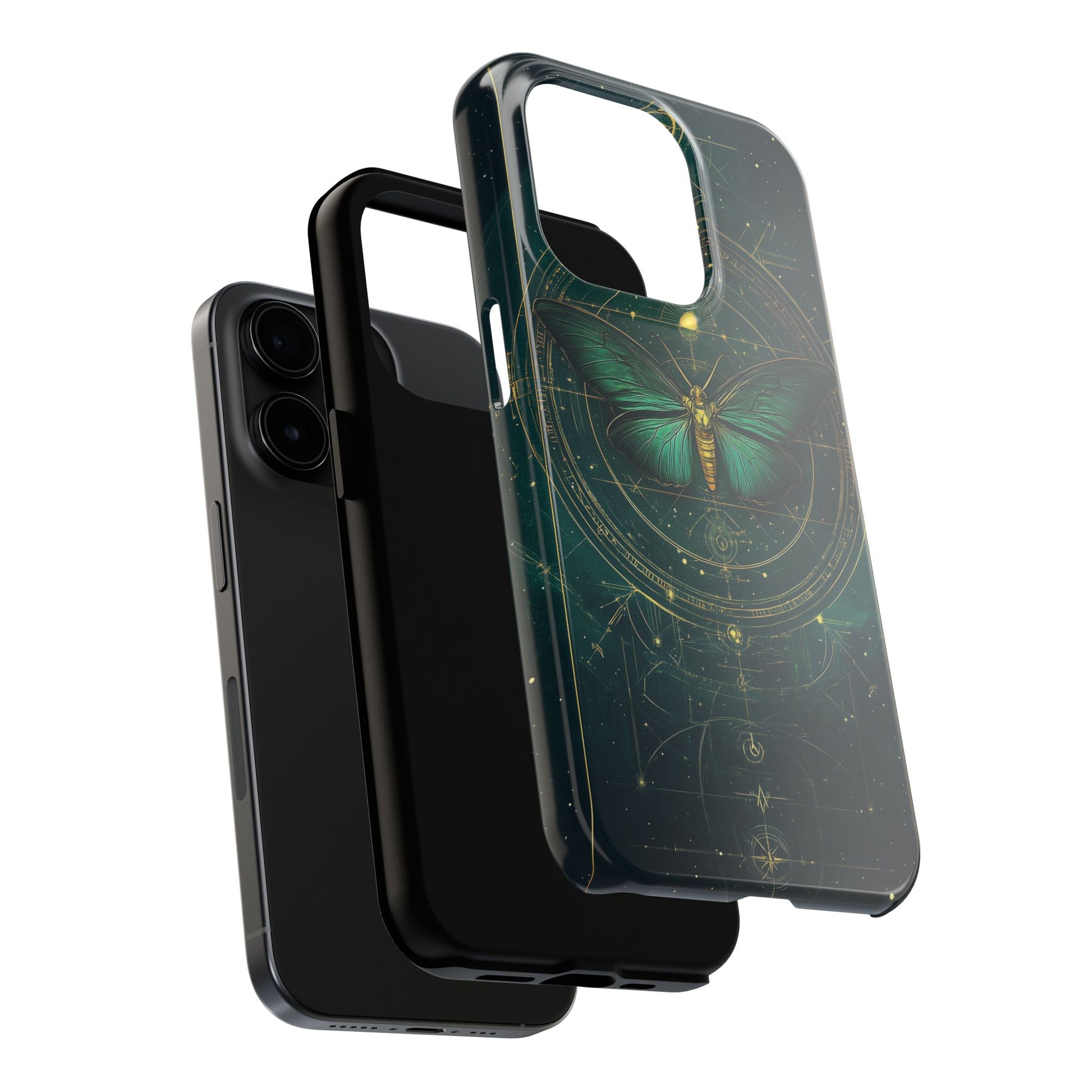 Celestial Dark Academia Phone Case, Magical Moth Vintage  Witchcraft iPhone Cover, Esoteric Nature Art, iPhone 15 Pro Max, iPhone 14 Pro