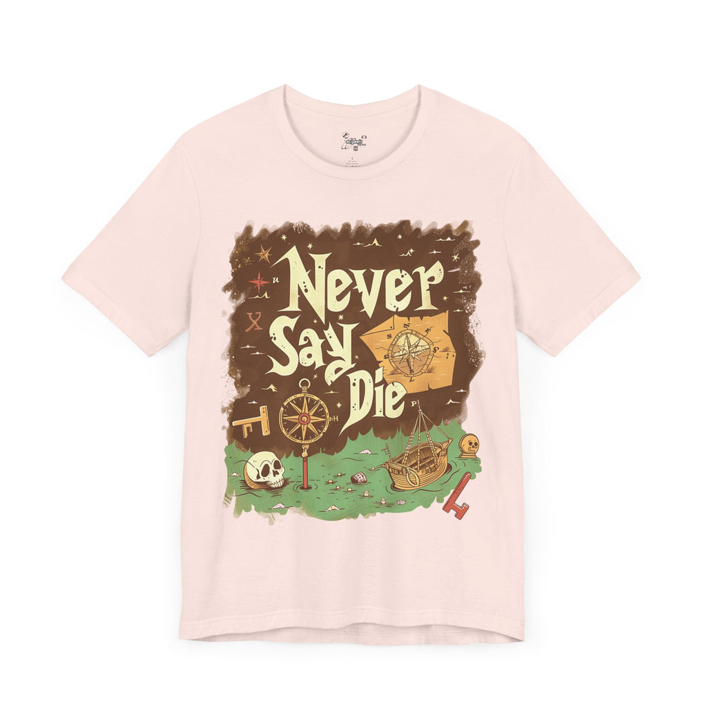 Never Say Die Goonies Inspired Treasure Hunt Shirt Pirate Map Graphic Tee Retro Movie Shirt 80s Movie Lovers