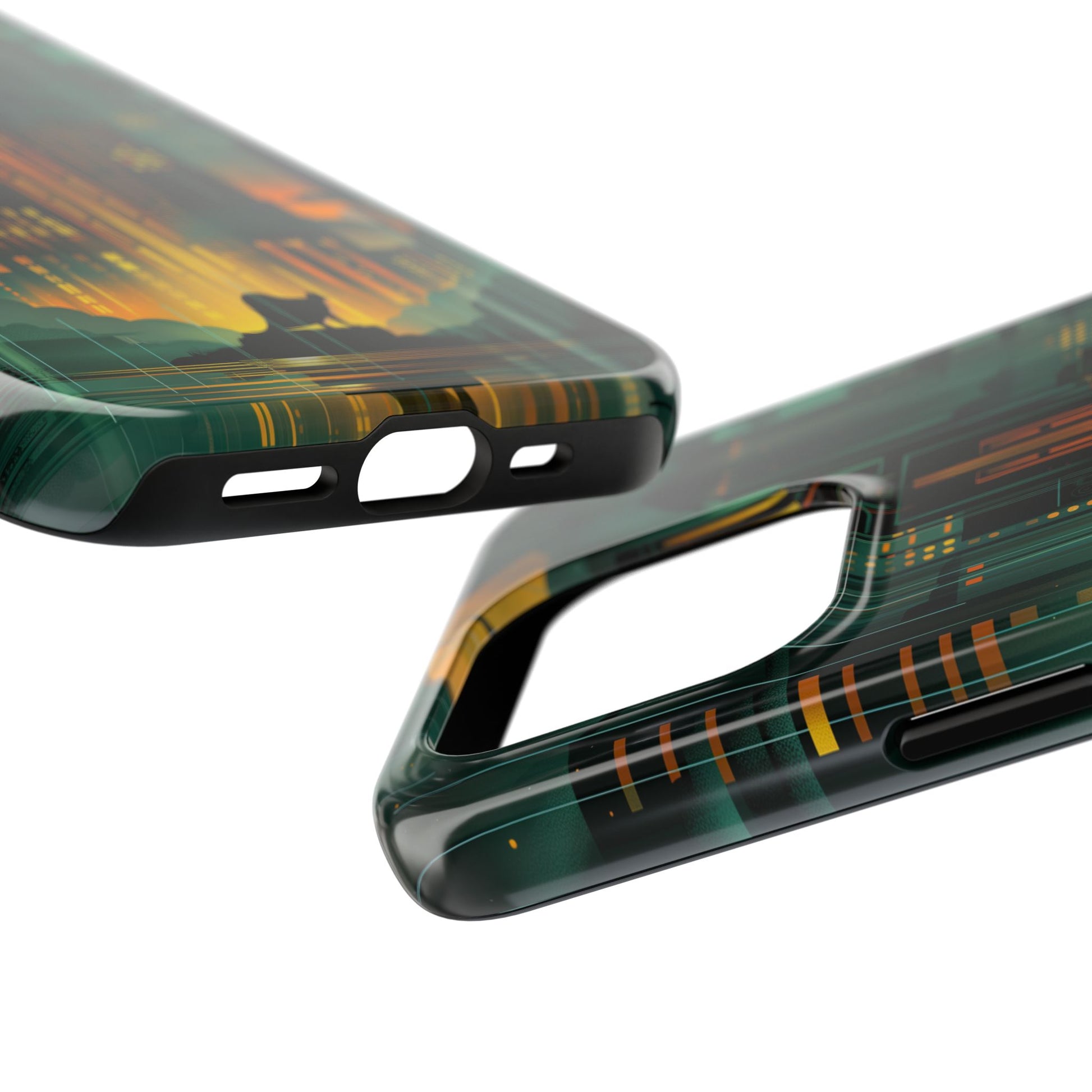 Nighttime Batman Phone Case - Gotham Art Deco Style - Noir Inspired Phone Cover - Dark Knight Accessory