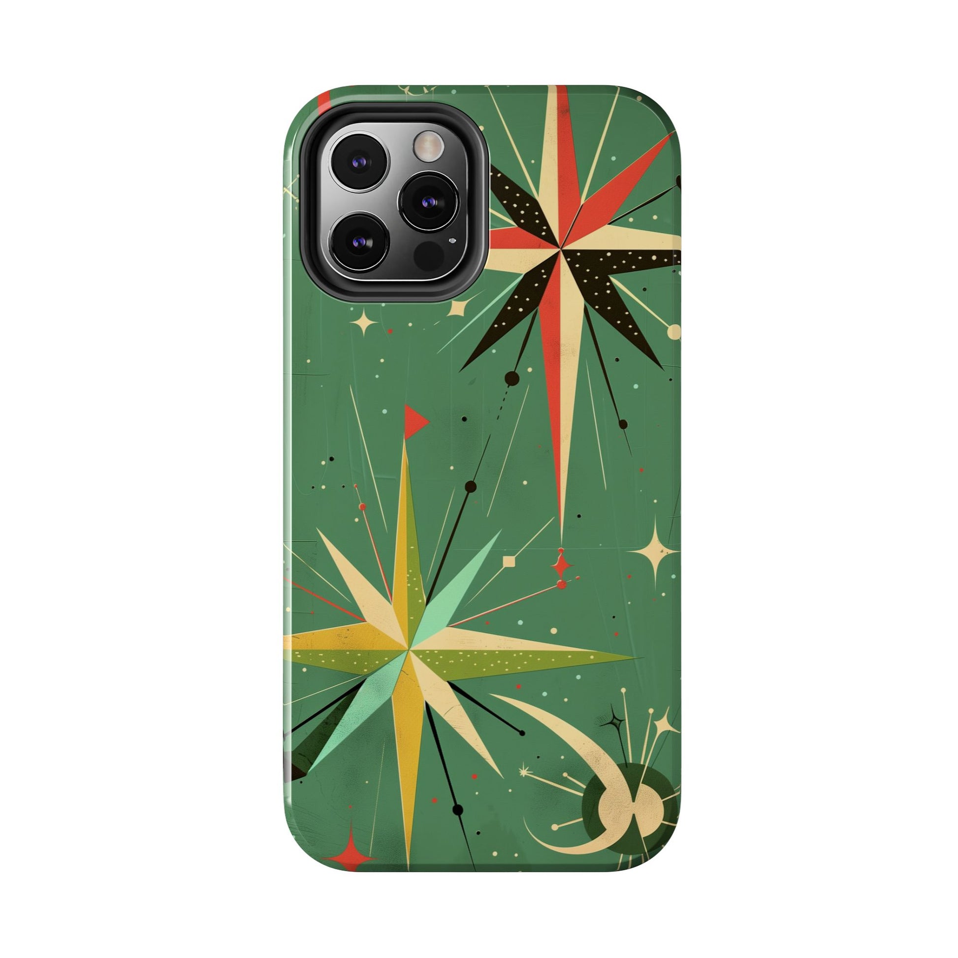 Mid Century Modern Star Design Phone Case, Earth Tone Colors, Retro Style Smartphone Cover, Vintage Phone Case, iPhone 14 Case, Apple iPhone