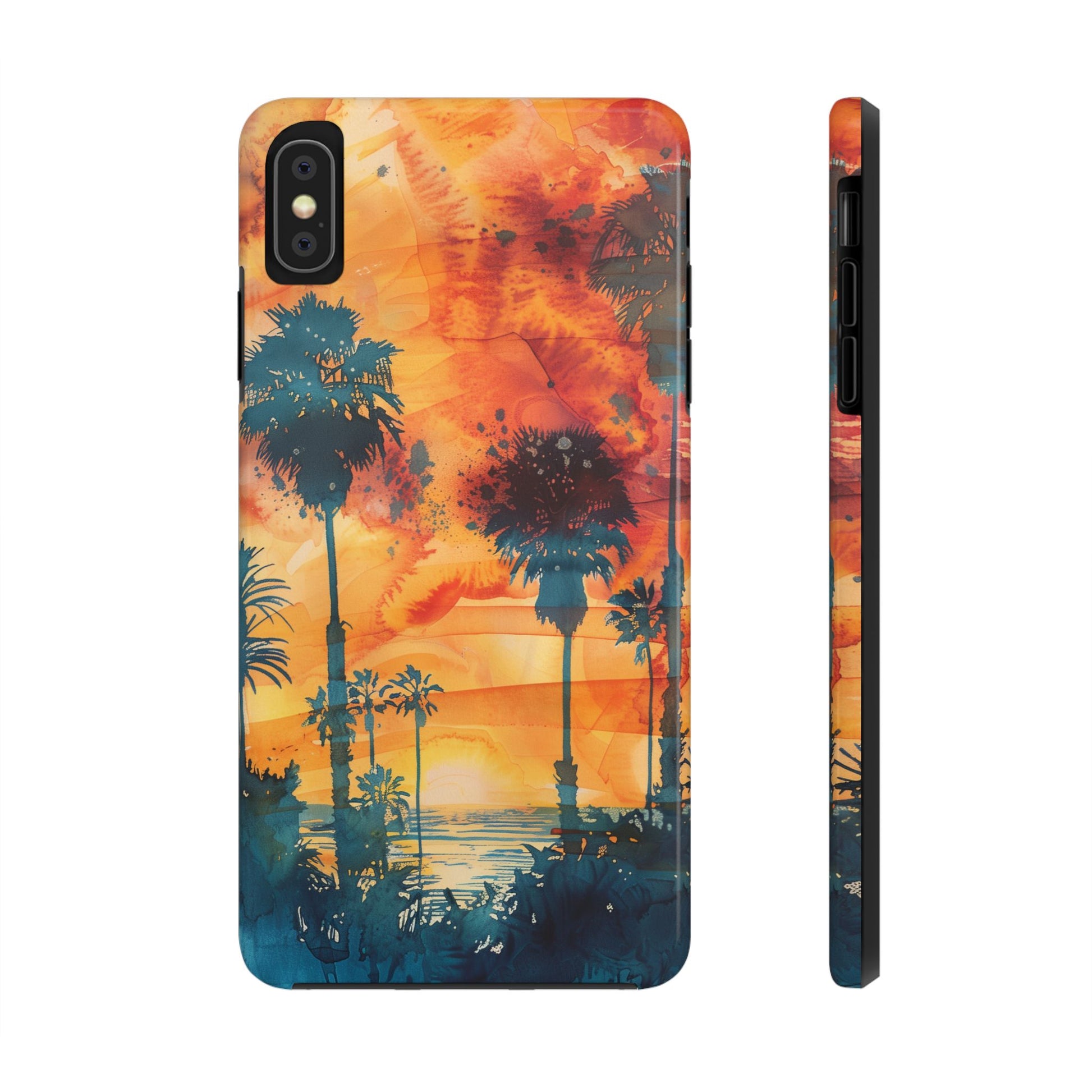 Los Angeles Sunset iPhone Case, Golden Hour Scenic View, Hollywood Hills Sunset Phone Case, Palm Trees Phone Case, iphone 15 pro max case