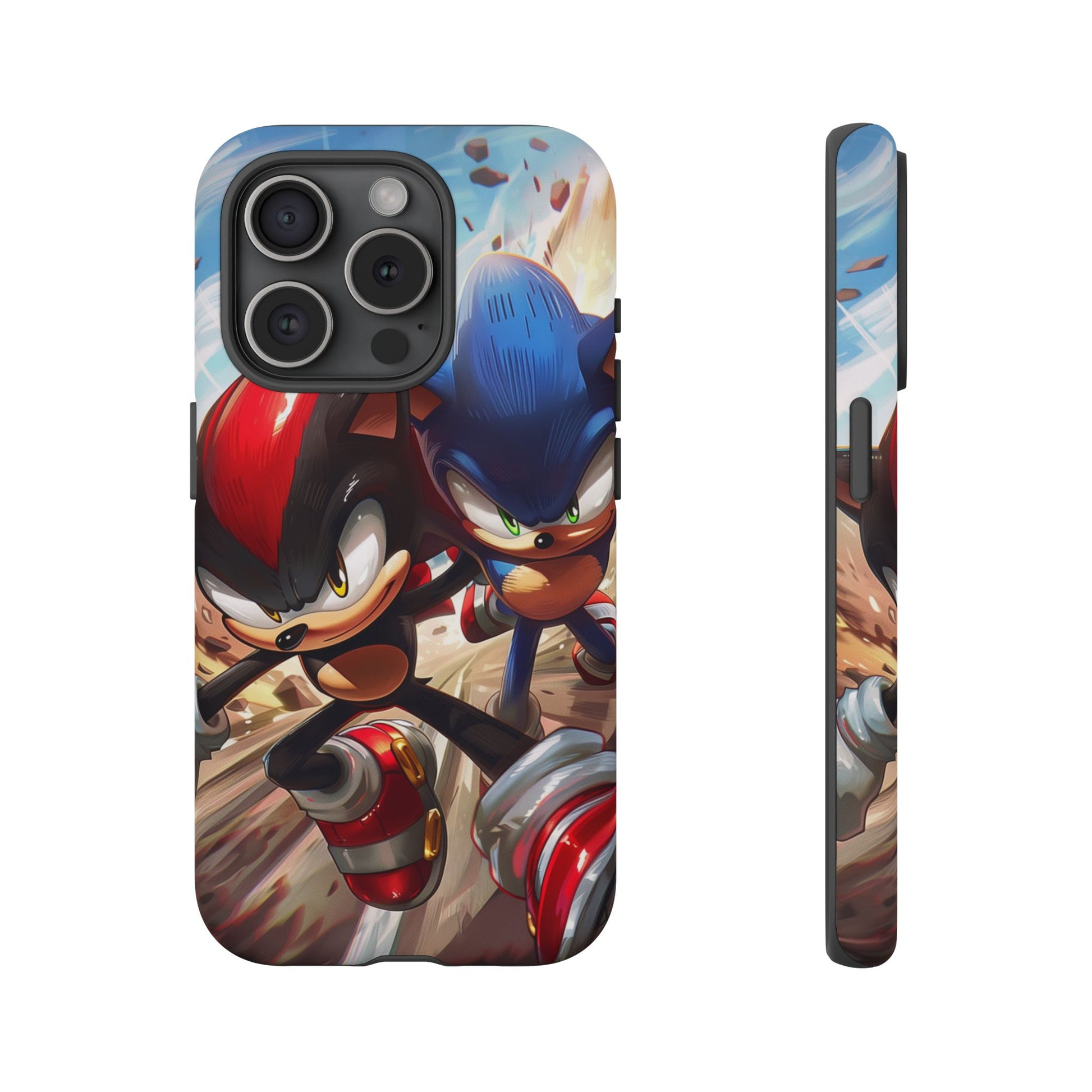 Sonic and Shadow Phone Case, Sonic and Shadow, Tough Android Case, Fun Video Game Phone Case, Retro Game Case, SEGA Video Game Android Case