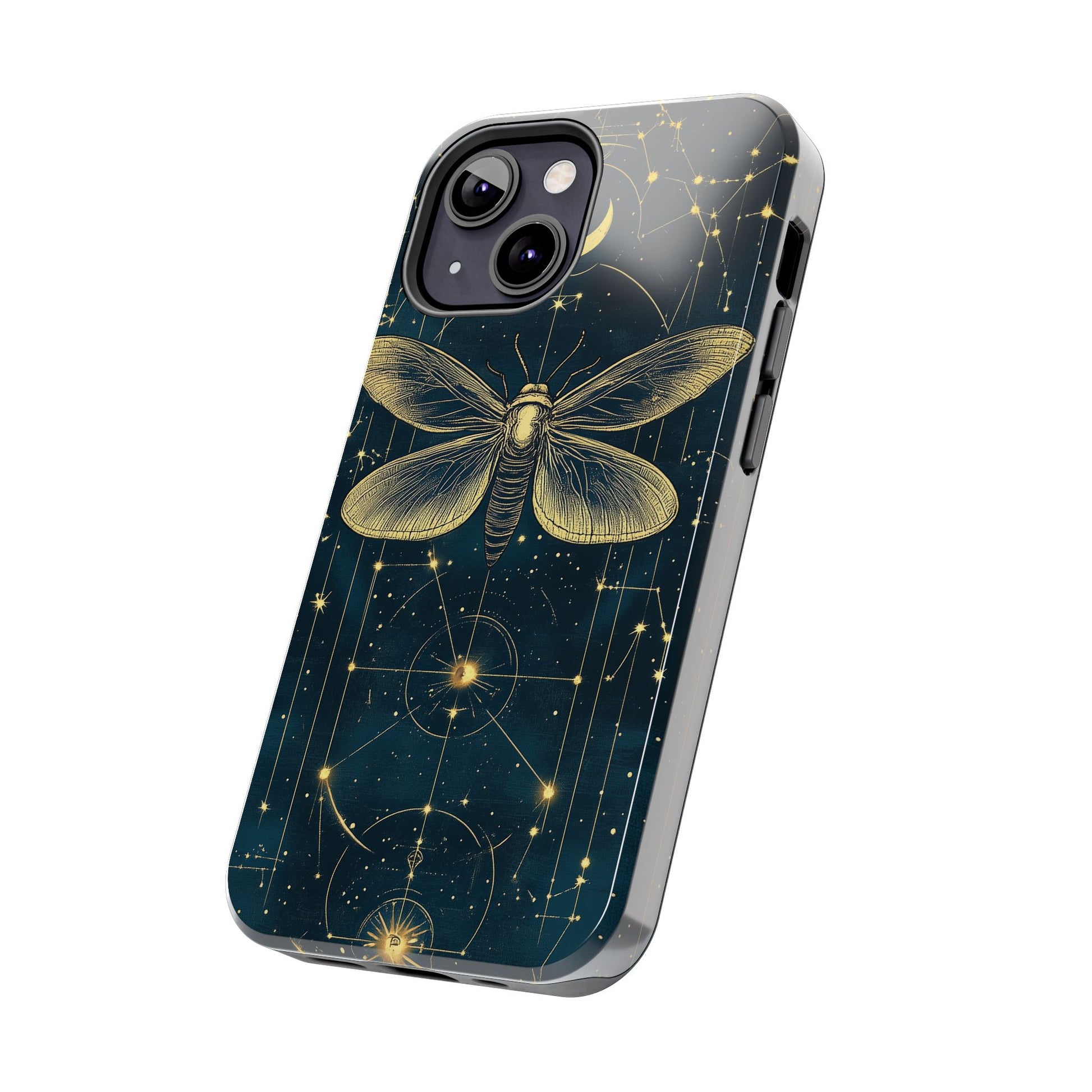 Celestial Dark Academia Phone Case Magical Moth Astrology Witchcraft Esoteric Entomology Nature Art Phone 13 14 15 Pro Max Samsung