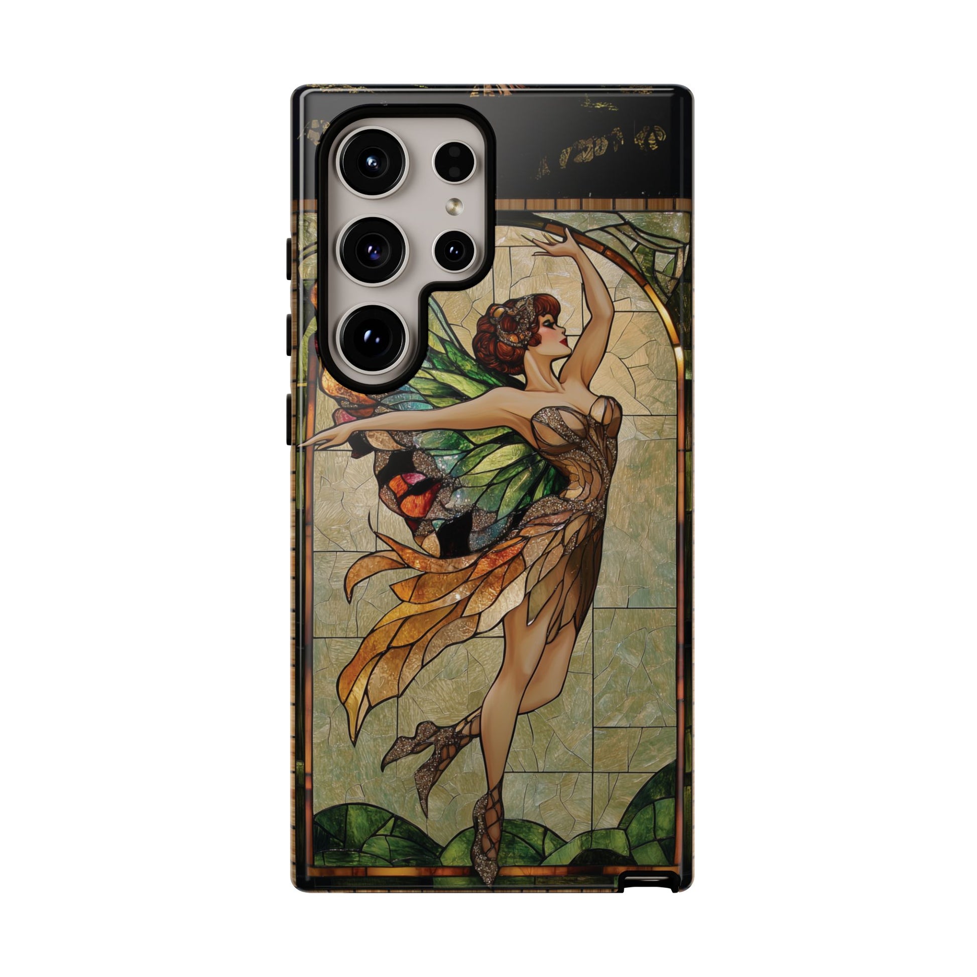 Fairy Phone Case Art Deco Woman Phone Case 1920s Art Nouveau Design in Stained Glass Alphonse Mucha Style Gatsby Style Poster