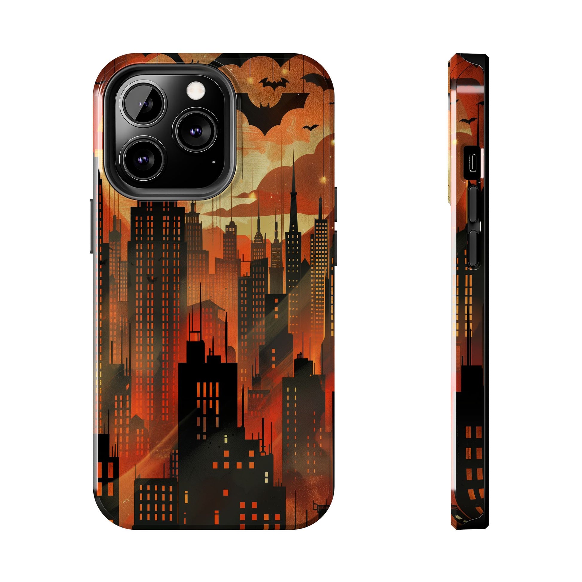 Batman Inspired Phone Case - Gotham Art Deco Style - Comic Book Hero Phone Cover - Unique Superhero Accessory