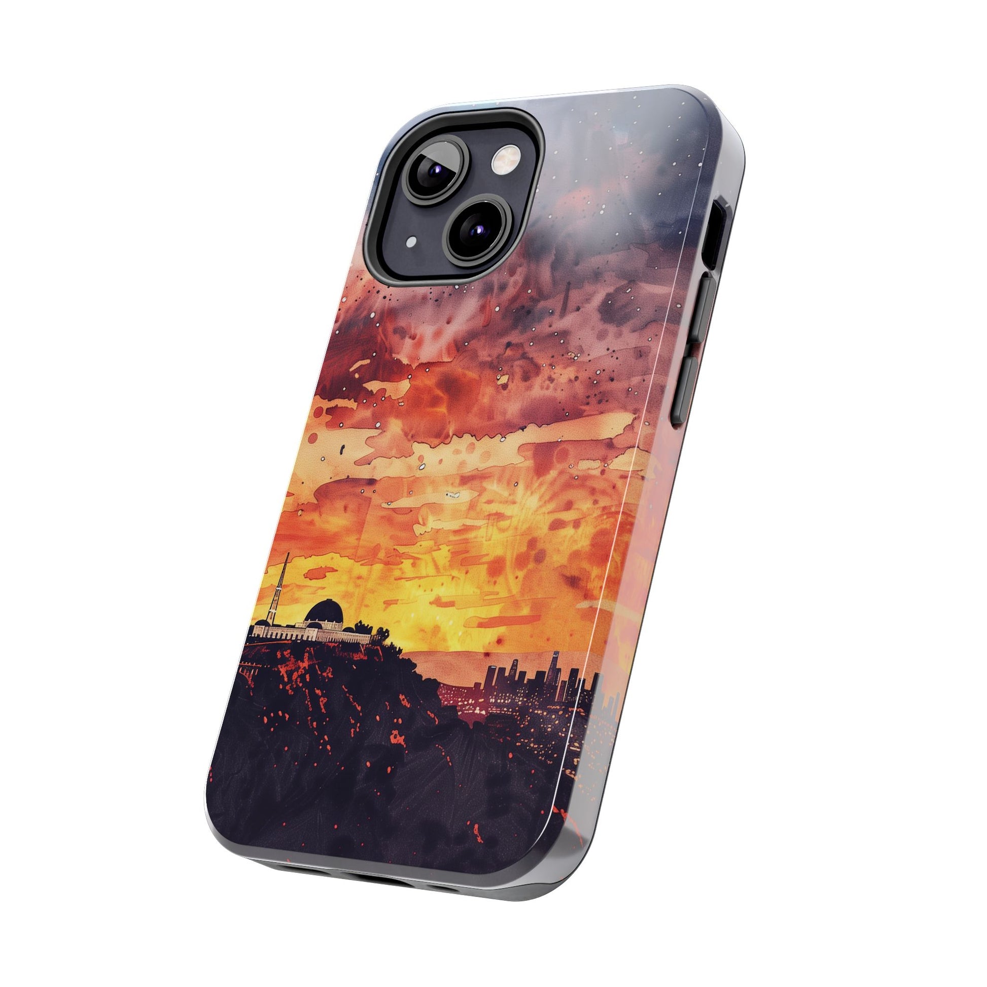 Los Angeles Sunset iPhone Case, Golden Hour Scenic View, Hollywood Hills Sunset Phone Case, Palm Trees Phone Case, iphone 15 pro max case