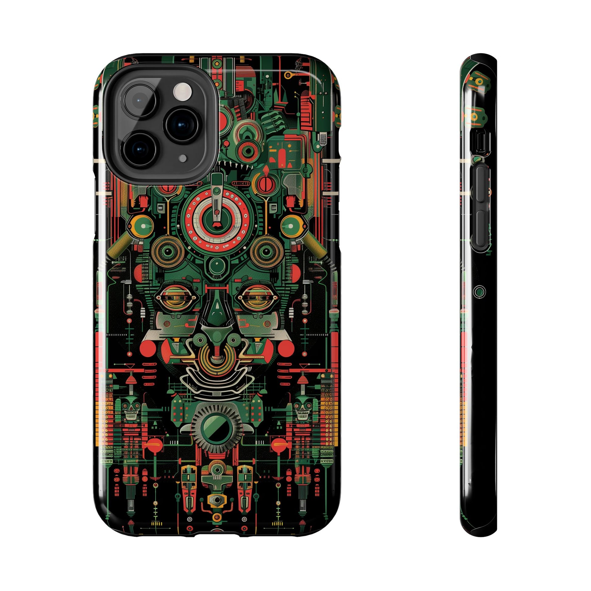 Art Deco Robot Head iPhone Case - Sci-Fi Inspired Cover - Futuristic Design - Unique Tech Accessory - Futurist Gift - Art Deco Robot