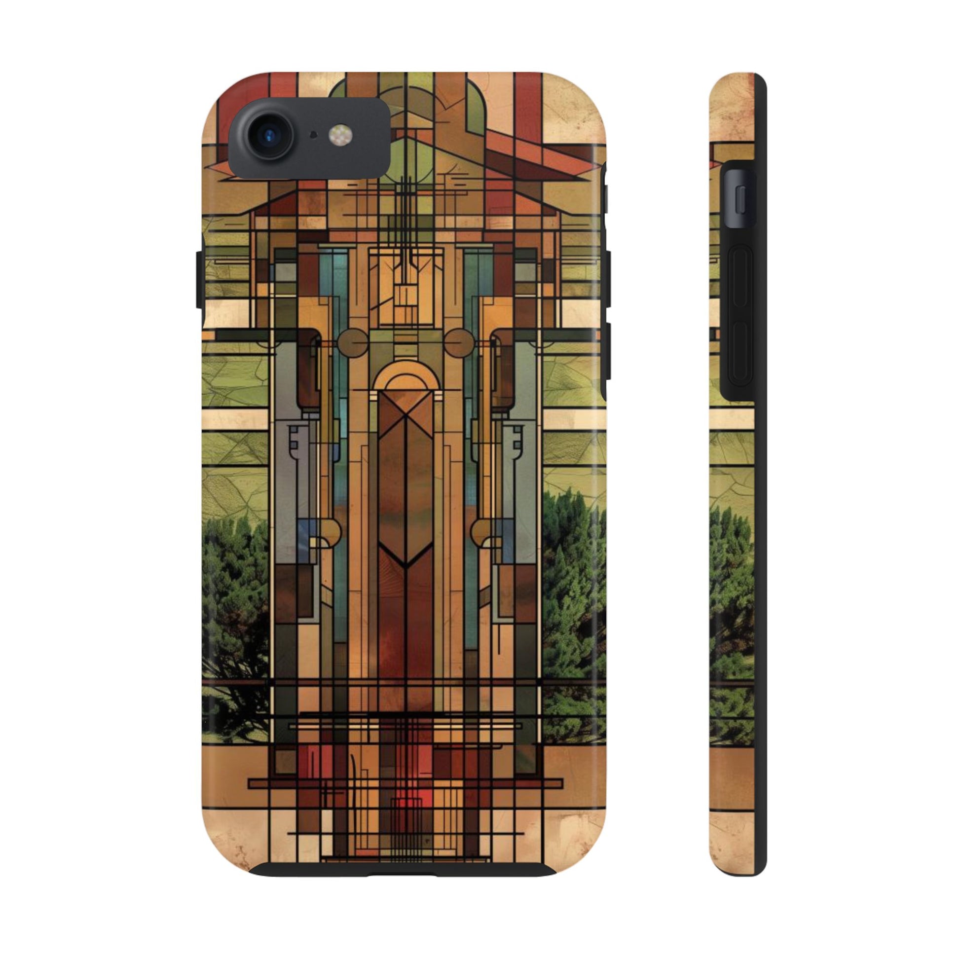 Art Deco Frank Lloyd Wright Inspired Nature Phone Case - Stylish Architectural Design iPhone tough Cover - Unique Nature-Inspired Accessory