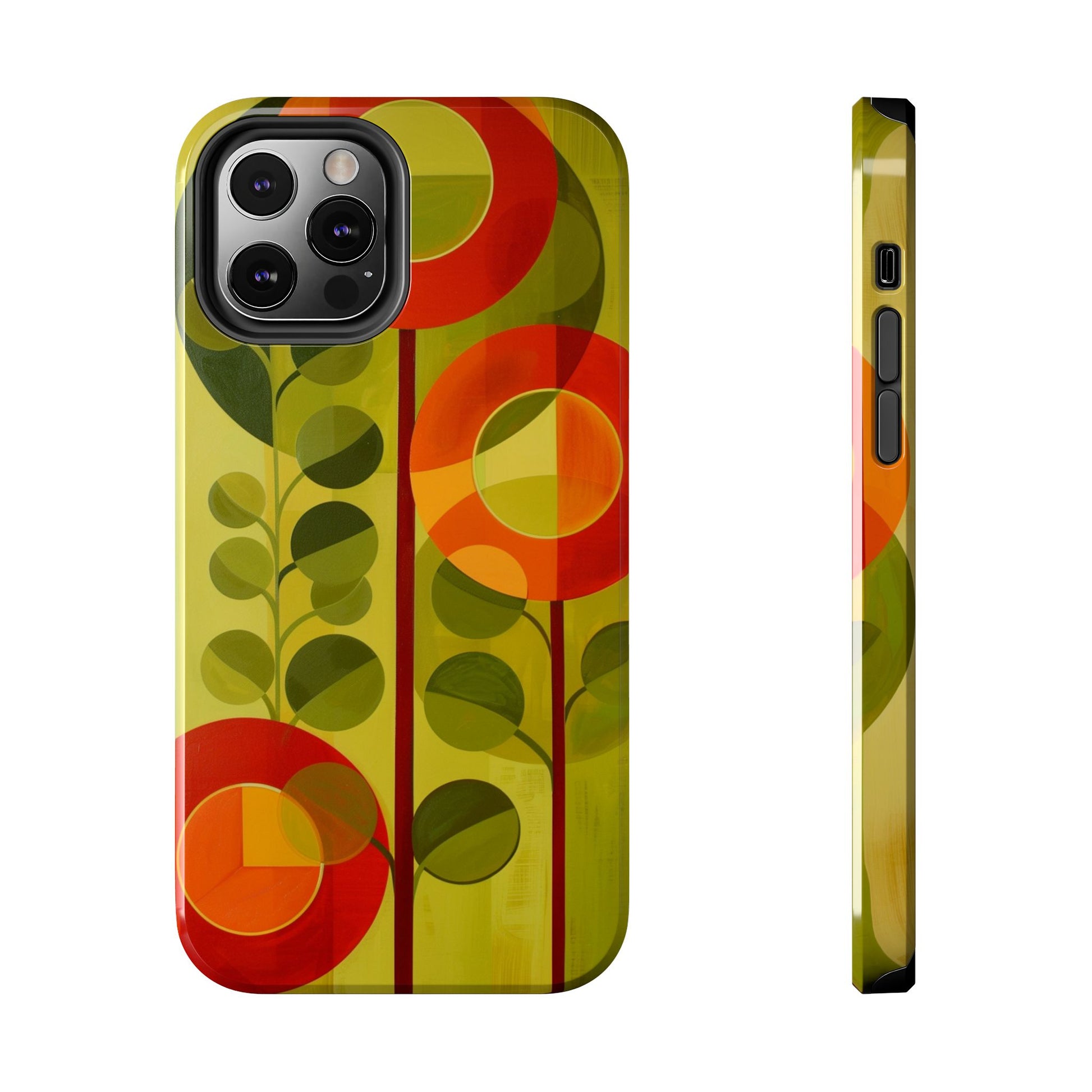 Atomic Flower Phone Case, Mid-Mod Phone Case, Artwork iPhone Case, Unique Floral Pattern Phone Case, Art Deco, Minimalist, Tough Iphone Case