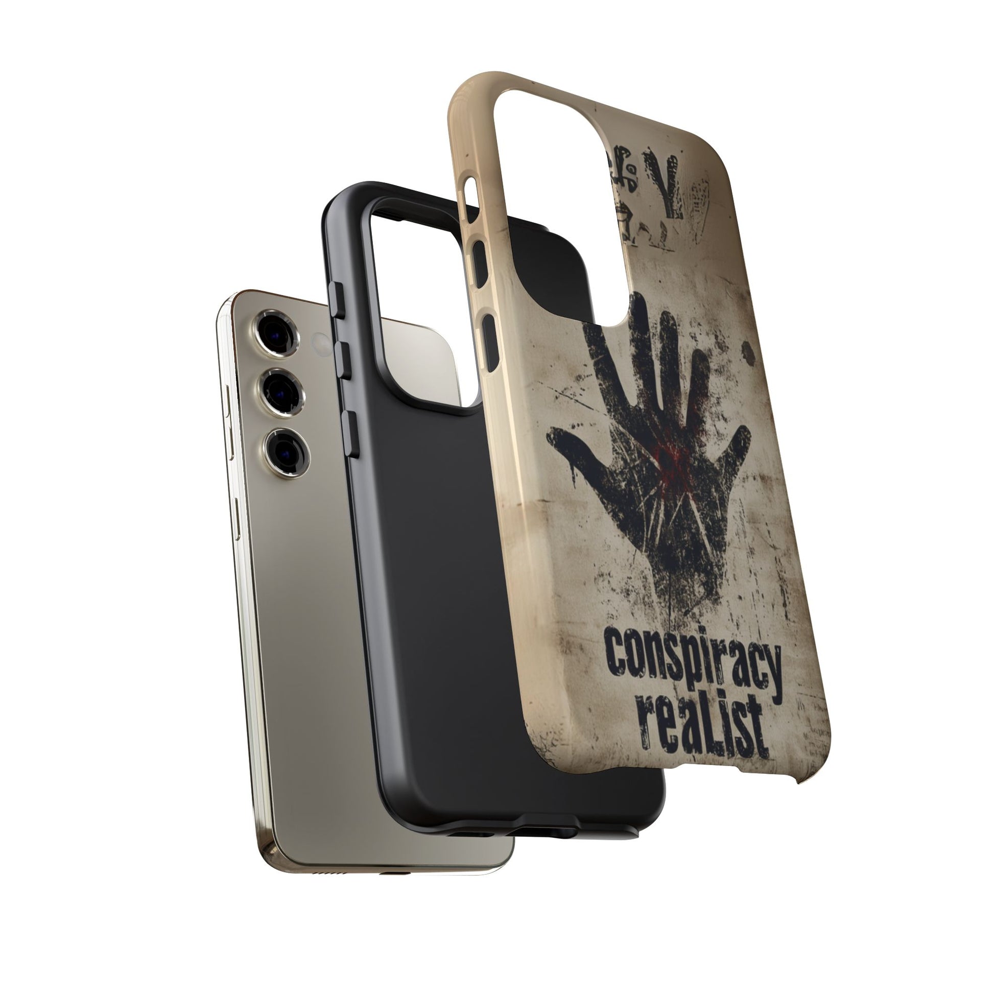 Conspiracy Theories Paranormal Mystery UFO X-Files Inspired Ghostly Hand Conspiracy Realist Cryptid iPhone 13 14 15 16 Pro Max Galaxy Pixel