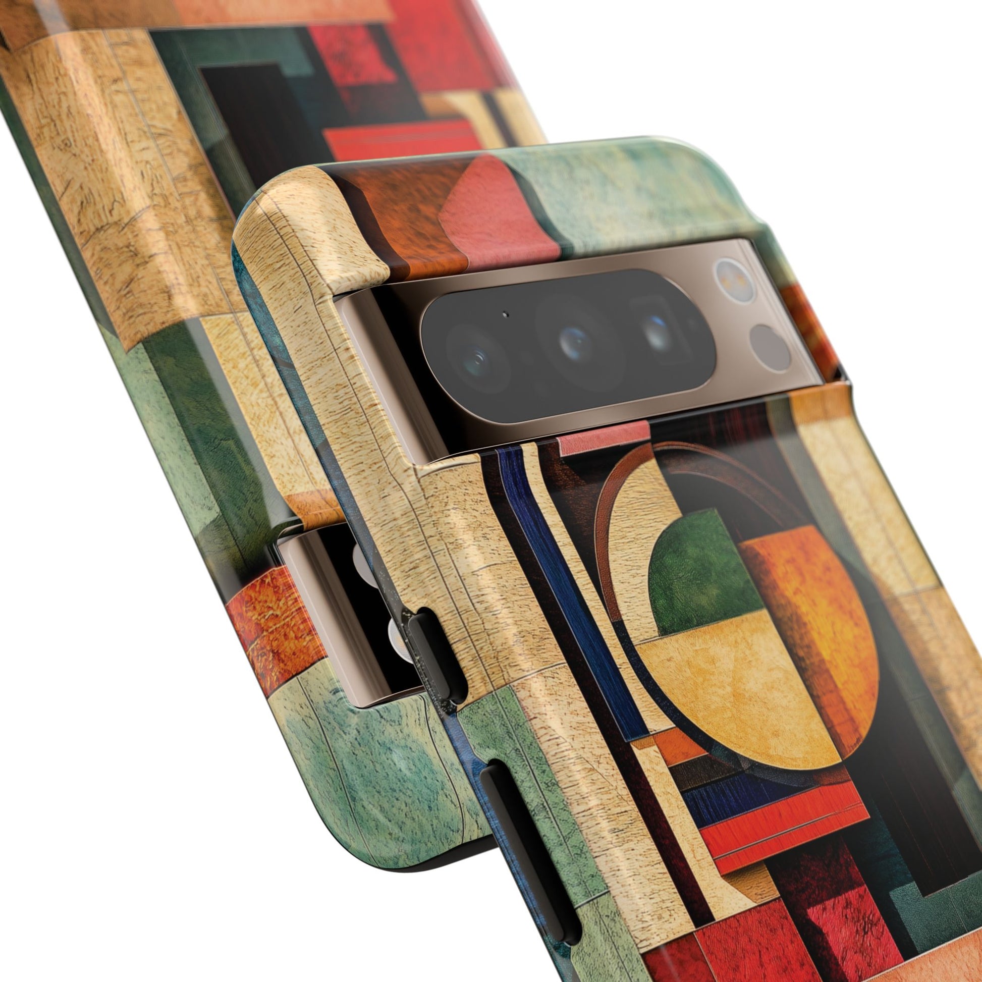 Tan Prairie Style Frank Lloyd Wright Usonian Phone Case Geometric Stained Glass Art Deco Marble Gold 13 14 15 16 iPhone Pro Max Galaxy Pixel