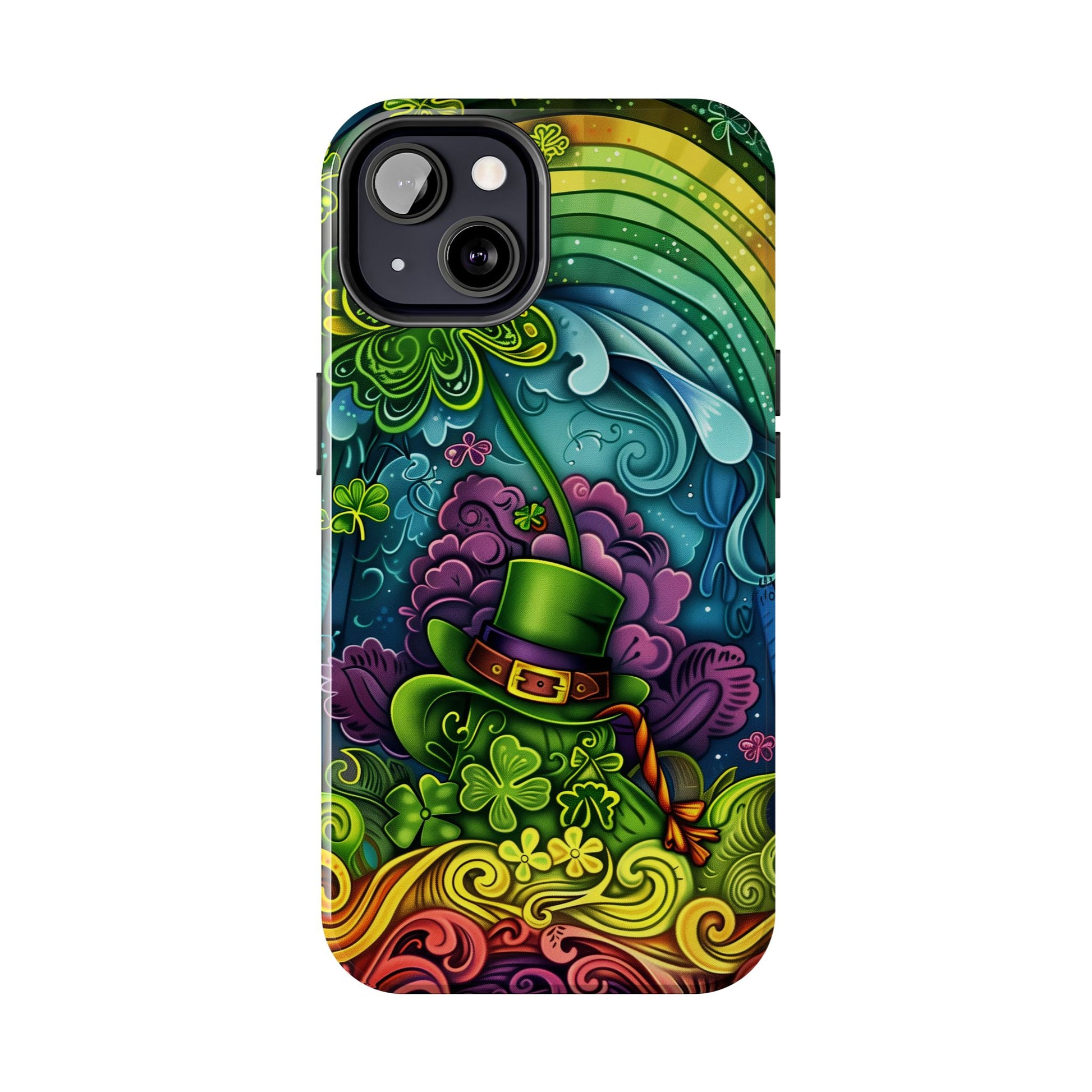 St. Patrick's Day Lucky Phone Case, Green Shamrock Protective Cover, Durable Irish Luck Phone Accessory, Holiday Gift Idea