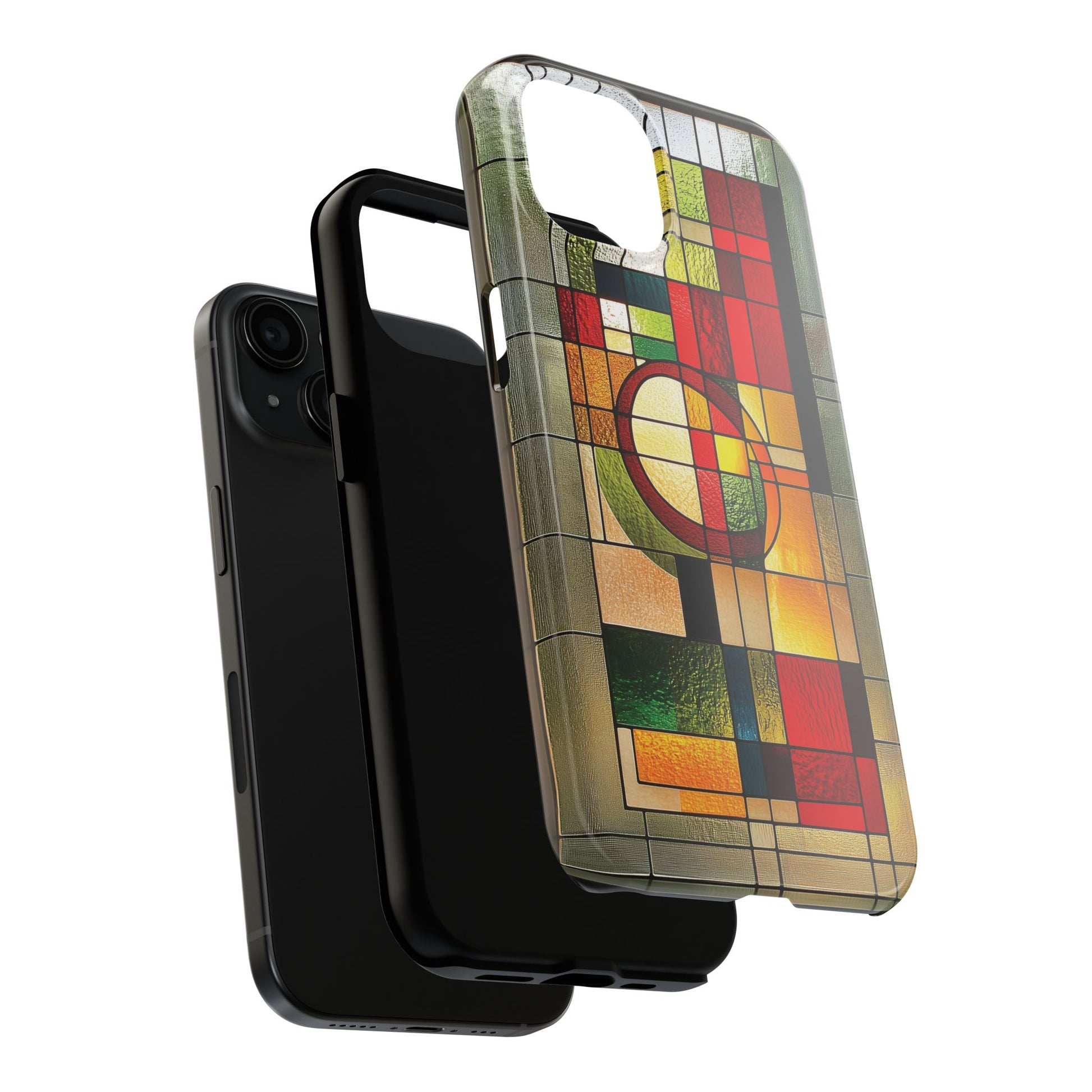 Realistic Stained Glass Phone Case Artistic iPhone Case Architectural Design, Art Deco iphone Case, iPhone 15 Pro Max Samsung Galaxy S23