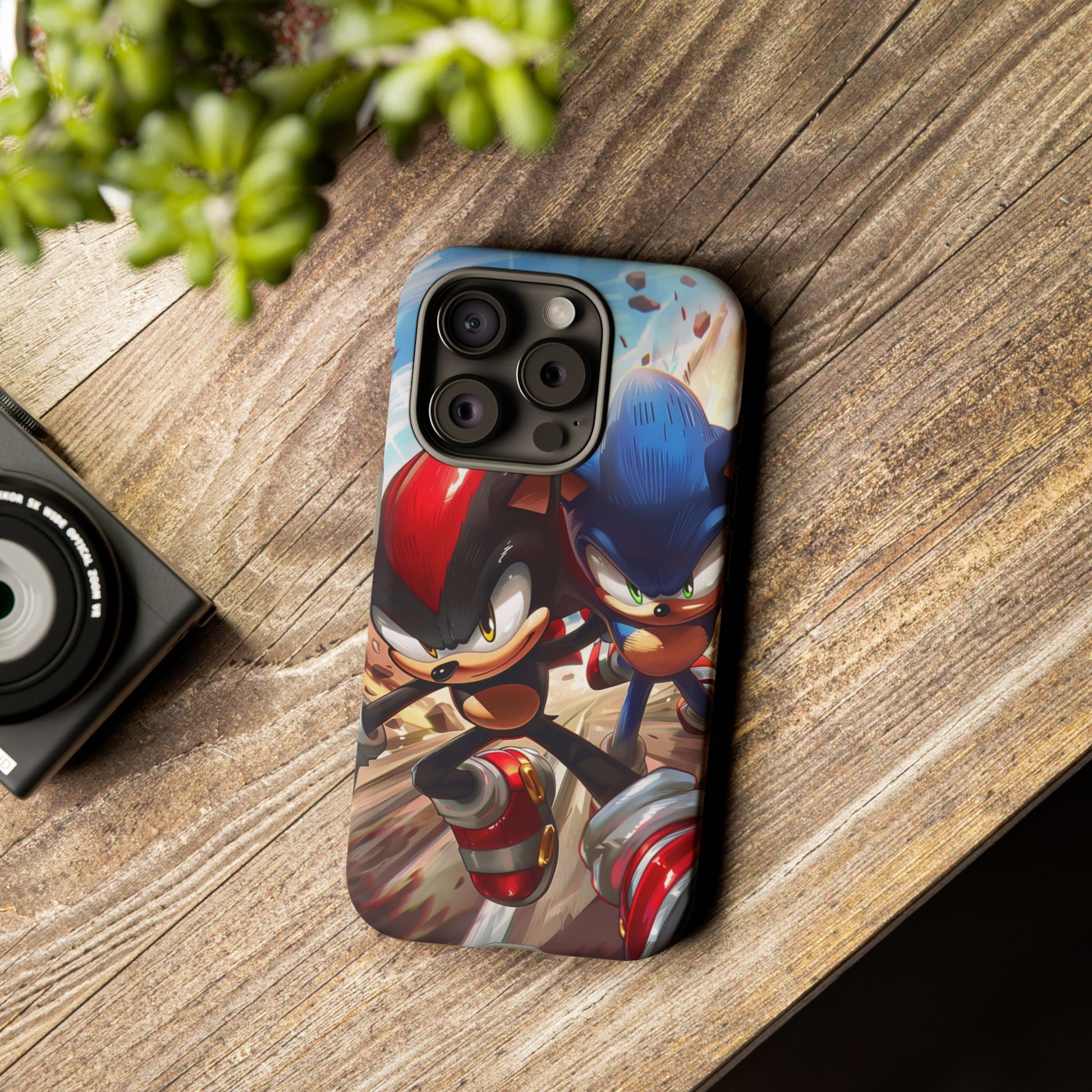 Sonic and Shadow Phone Case, Sonic and Shadow, Tough Android Case, Fun Video Game Phone Case, Retro Game Case, SEGA Video Game Android Case