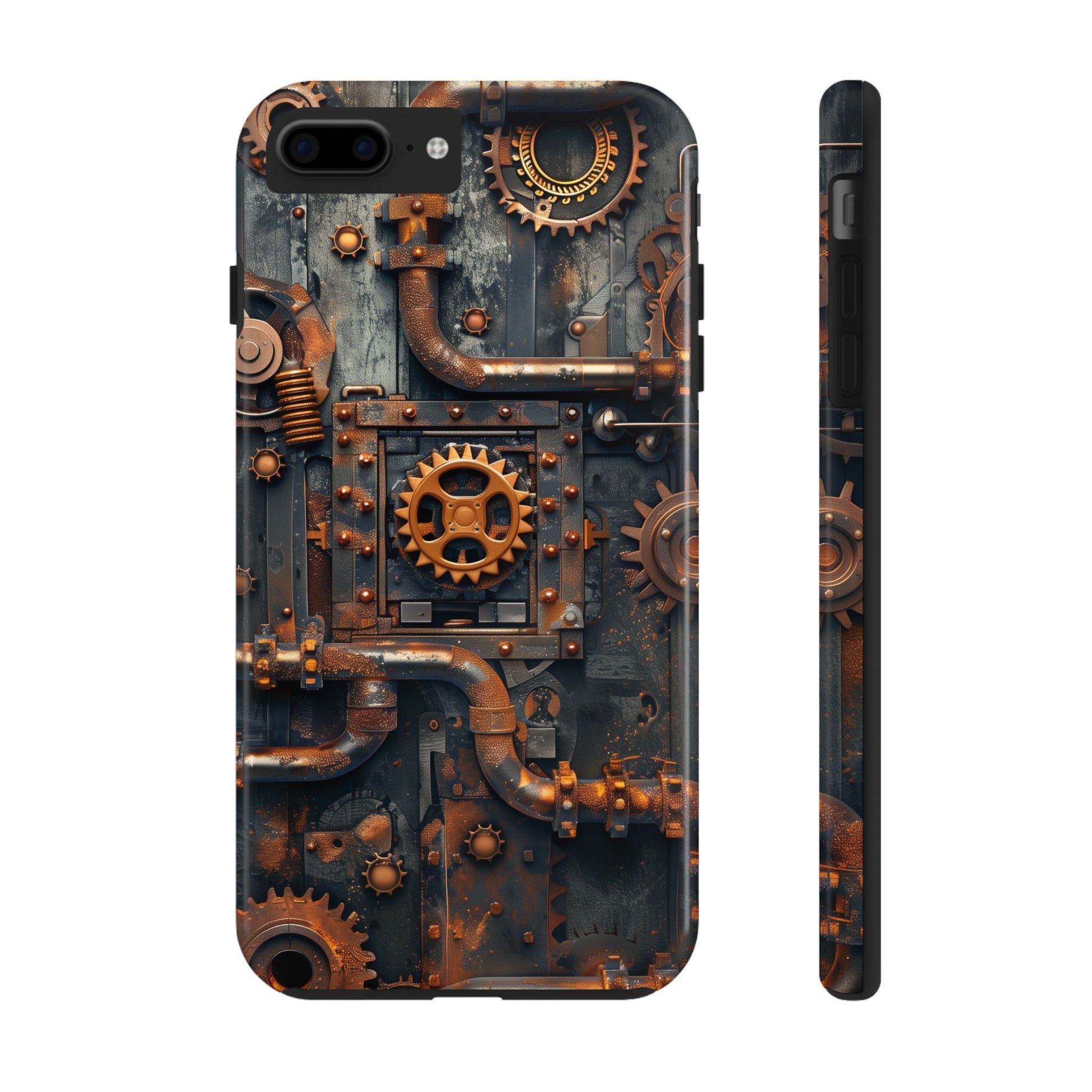 Steampunk Phone Case - Industrial Style Cover with Pipes and Cogs - Unique Steampunk Accessory for Your Phone