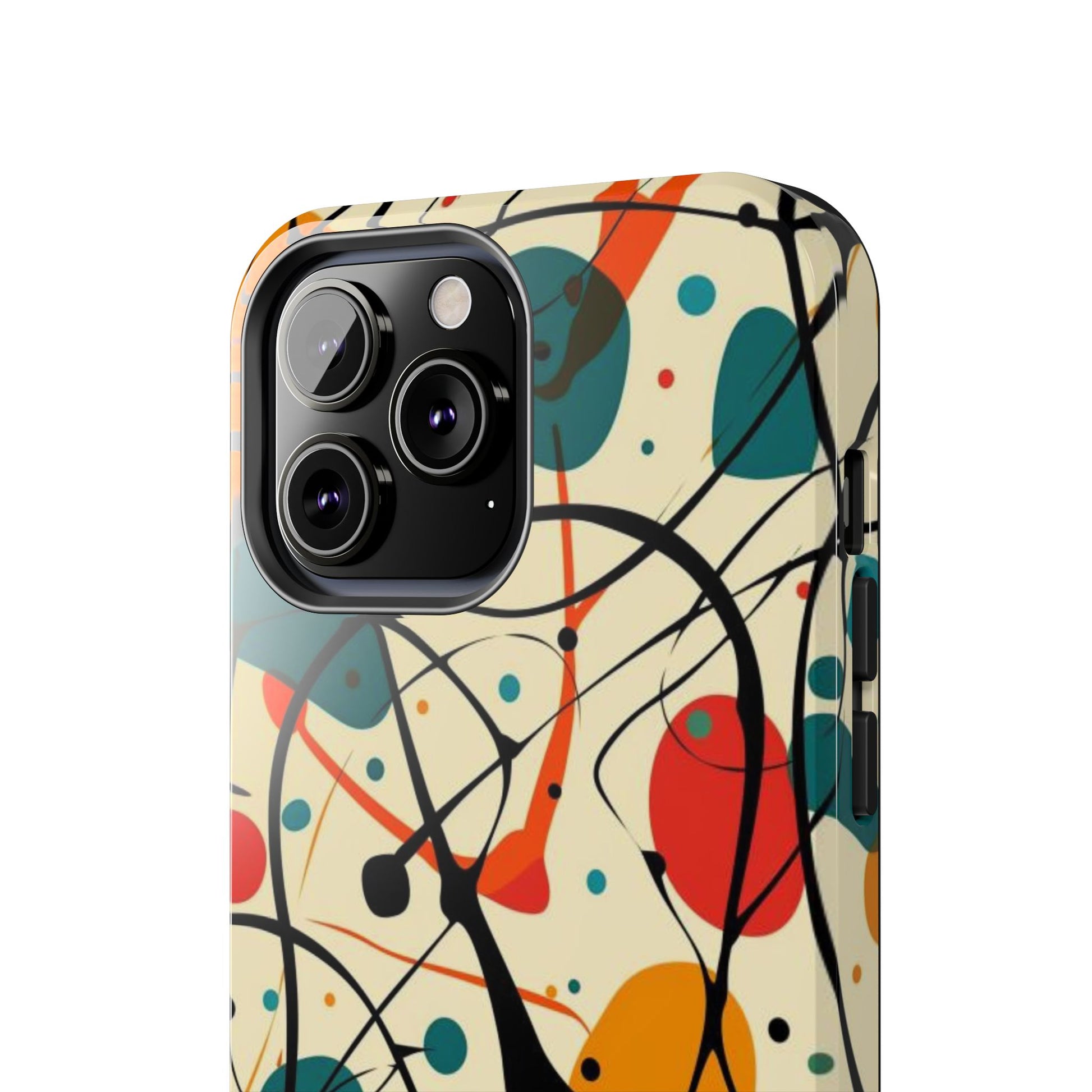 Mid Mod Phone Case,  Colorful Mid Mod Design Durable Phone Case, Vibrant and Stylish iPhone Tough Cover, iphone 15 case, iphone 14 pro max
