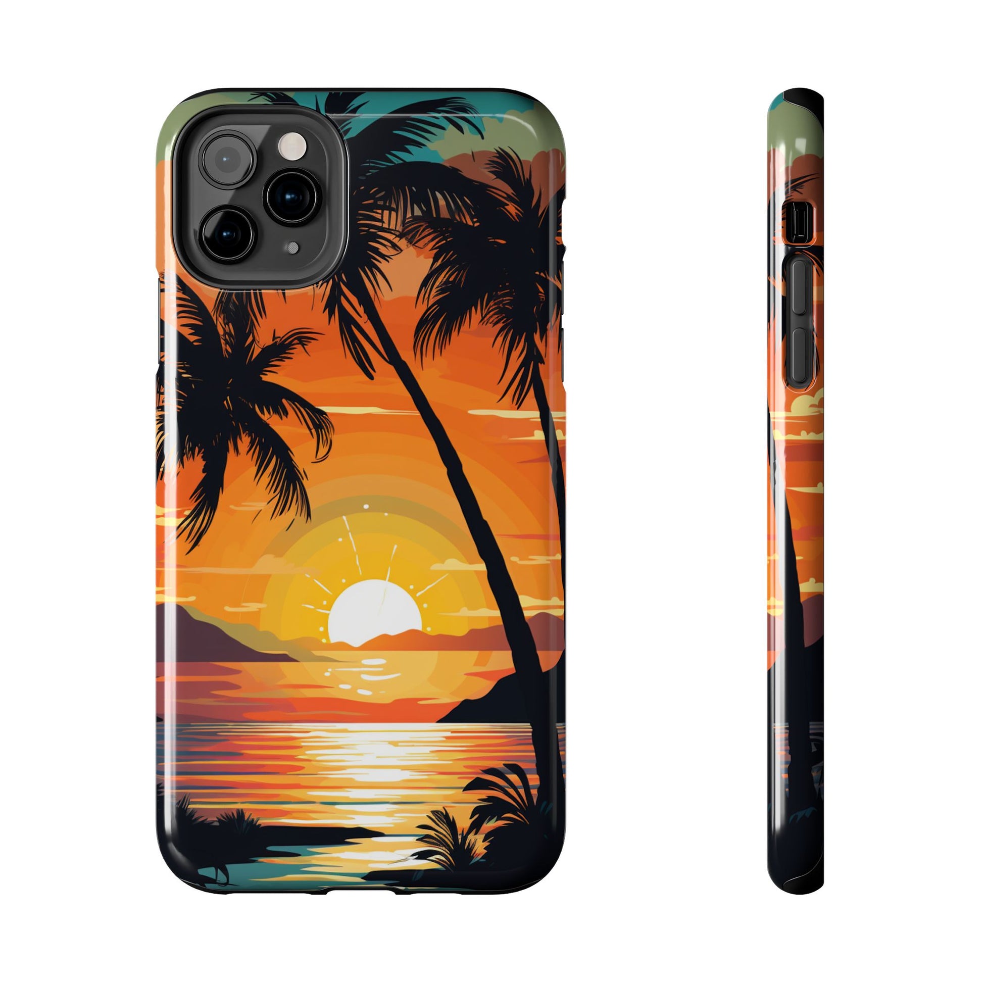 Palm Trees and Sunsets Tough iPhone Cases