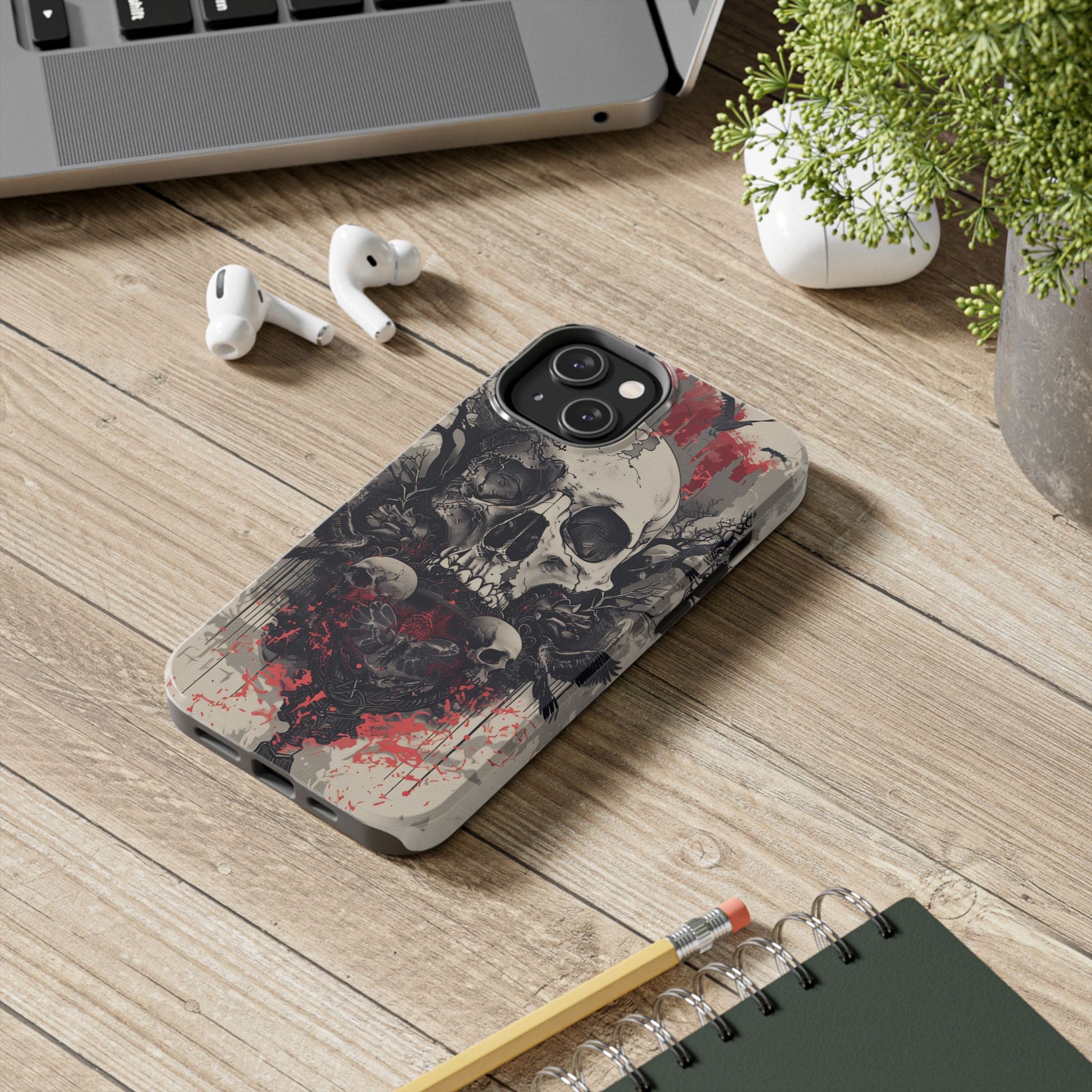 Gothic Art Phone Case Skulls and Crows, Moth Phone Case, Moon and Tarot Phone Case, Halloween Spooky Season, Dark Academia iPhone 15 Pro Max