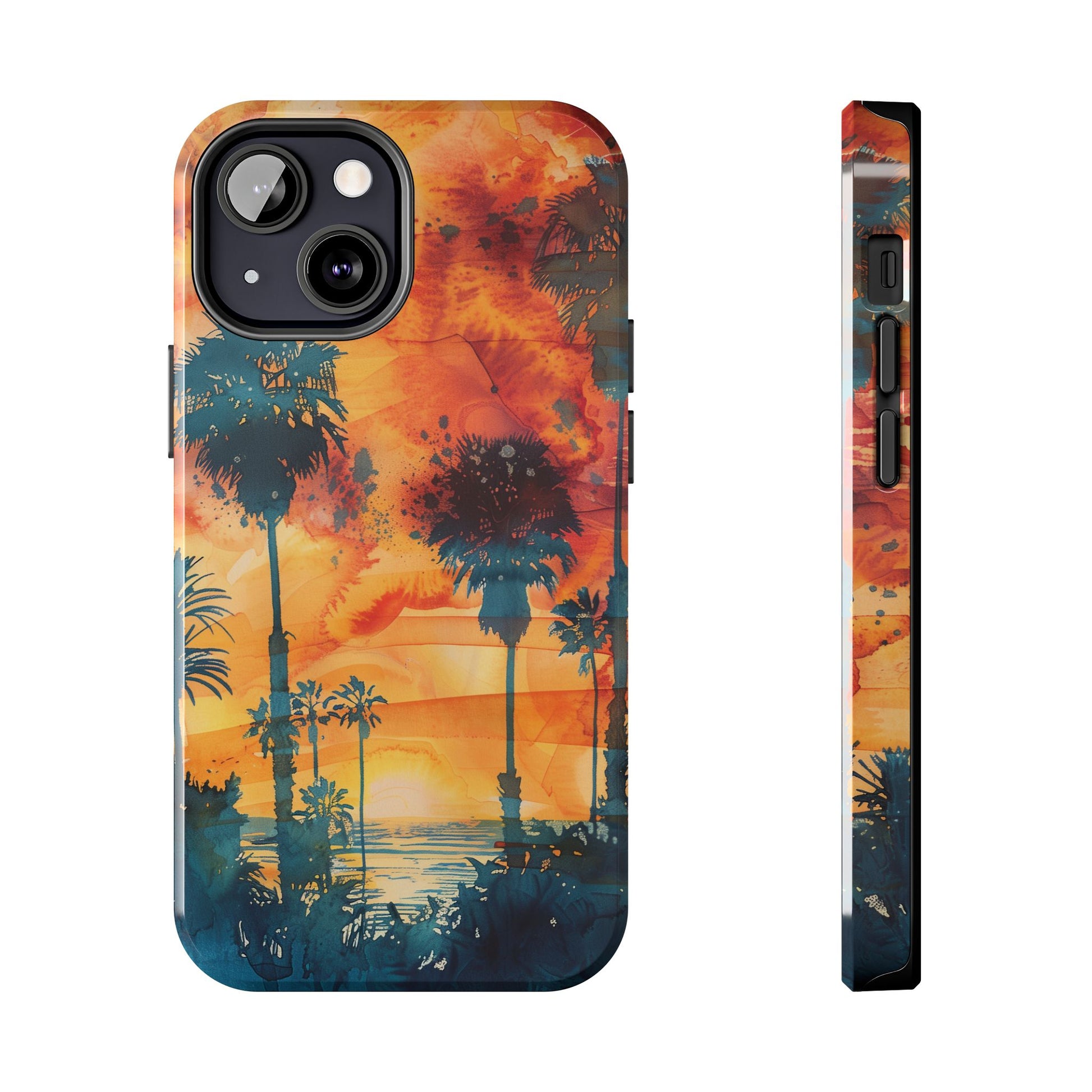Los Angeles Sunset iPhone Case, Golden Hour Scenic View, Hollywood Hills Sunset Phone Case, Palm Trees Phone Case, iphone 15 pro max case