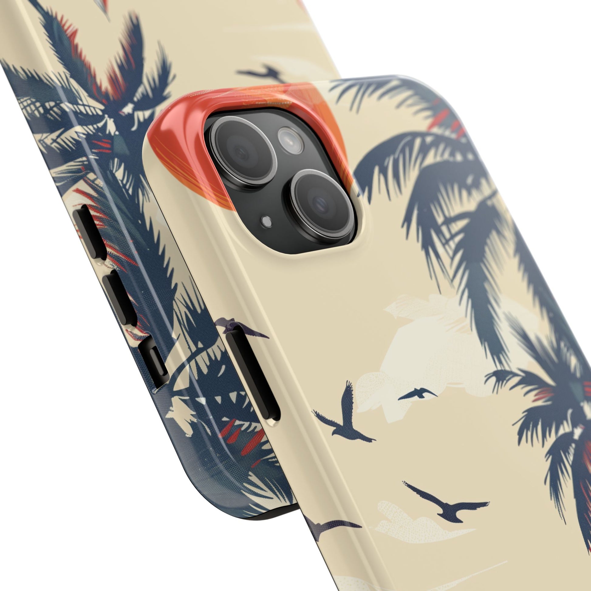 Retro Beach Scene Phone Case, Vintage Tropical Ocean iPhone Case, Summer Beach Phone Cover for iPhone, iphone 15 pro max