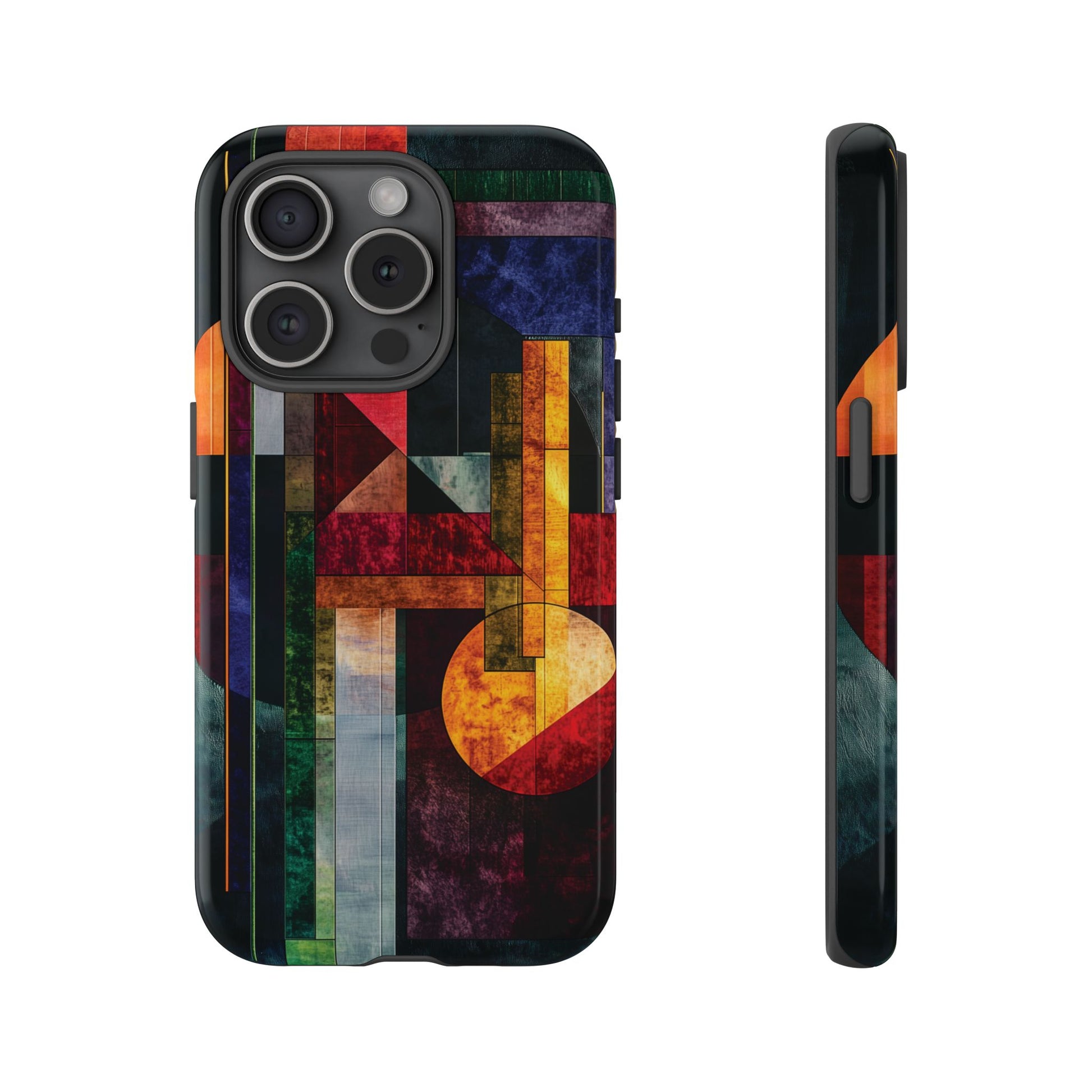 Darker Style Frank Lloyd Wright Usonian Phone Case Geometric Stained Glass Art Deco Marble Gold 13 14 15 16 iPhone Pro Max Galaxy Pixel
