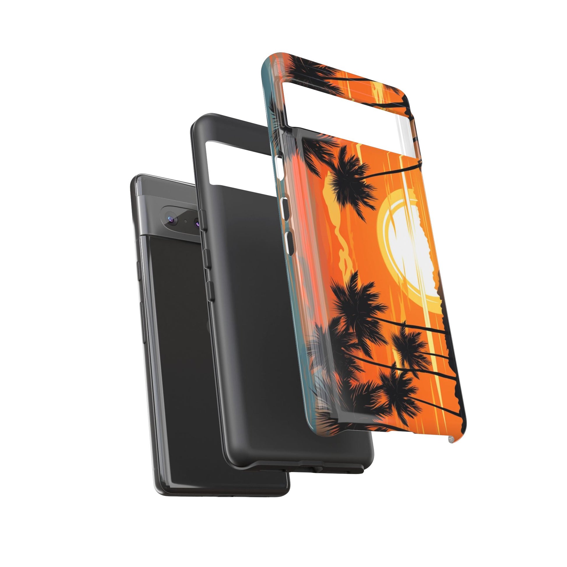 Sunset Palm Trees Tough Phone Cases for iPhone and Android