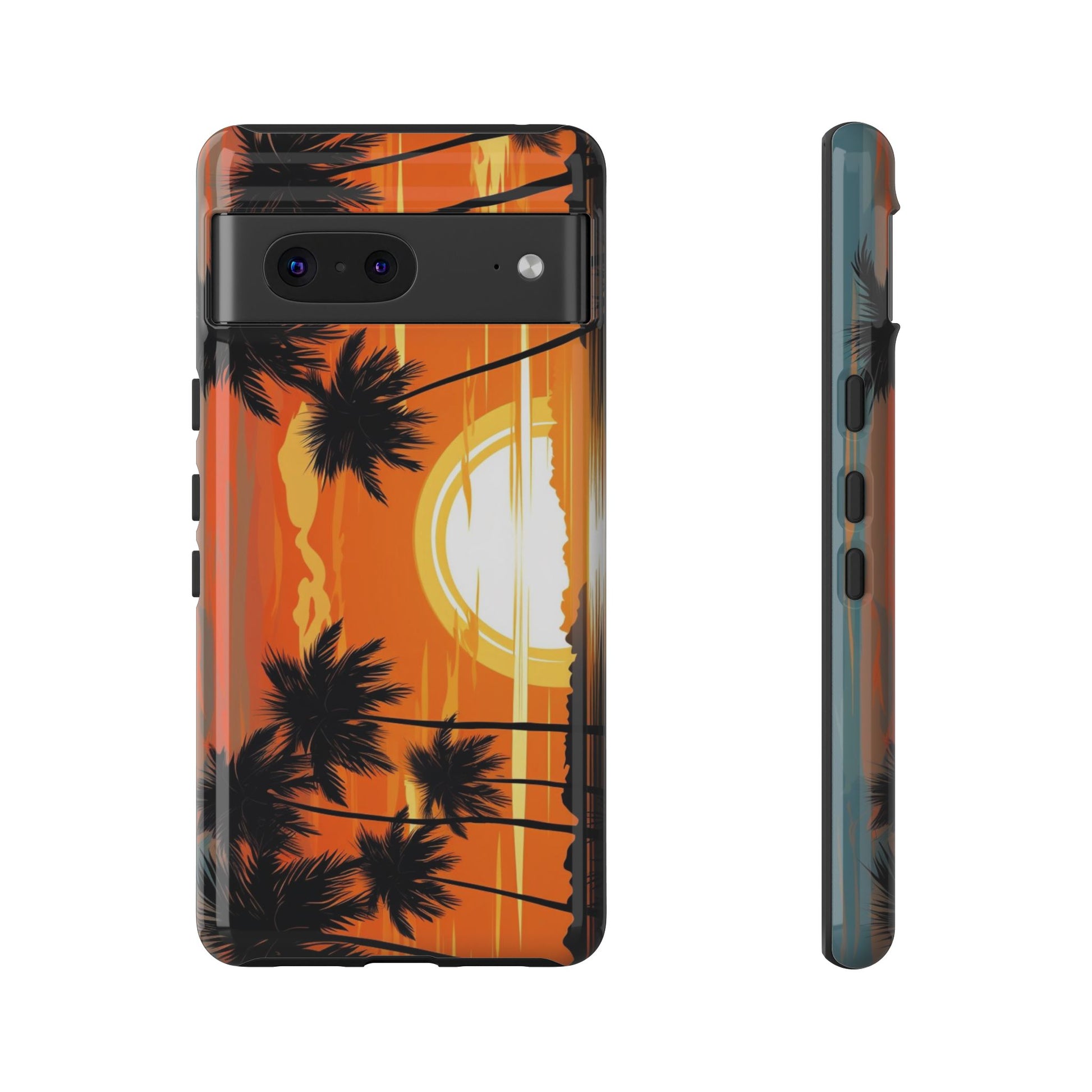 Sunset Palm Trees Tough Phone Cases for iPhone and Android