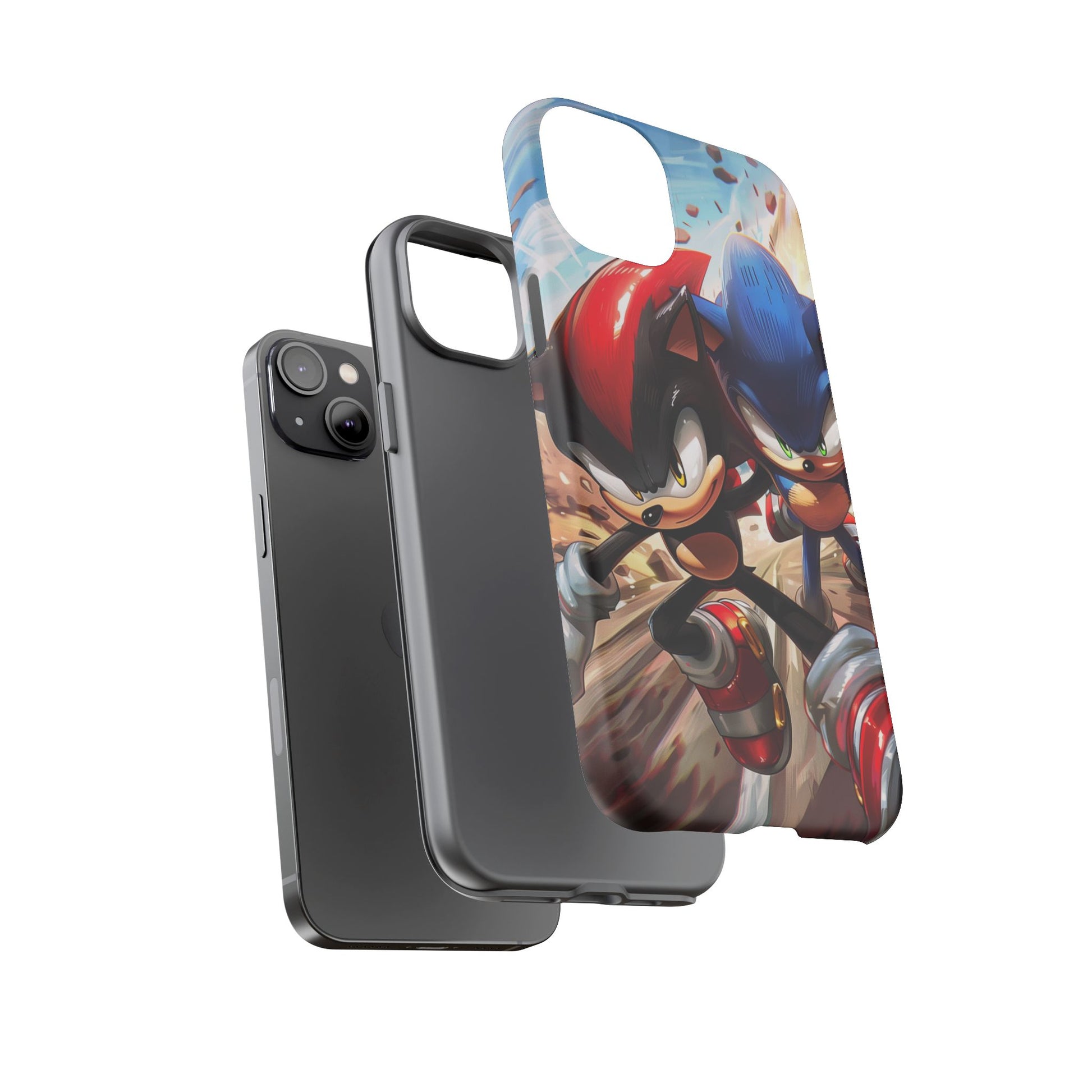 Sonic and Shadow Phone Case, Sonic and Shadow, Tough Android Case, Fun Video Game Phone Case, Retro Game Case, SEGA Video Game Android Case