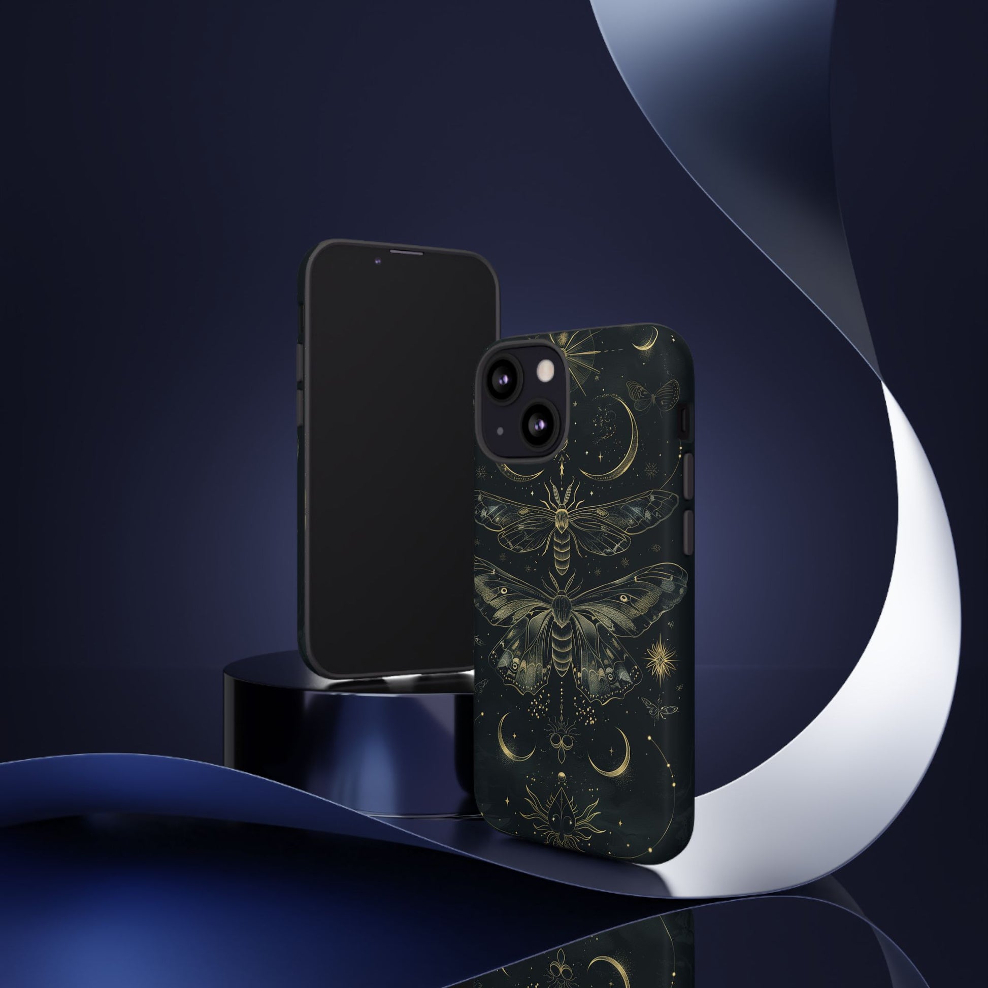 Celestial Dark Academia Phone Case Magical Moth Vintage Witchcraft Cover Esoteric Nature Art iPhone 13 14 15 16 Pro Max Samsung Pixel 8