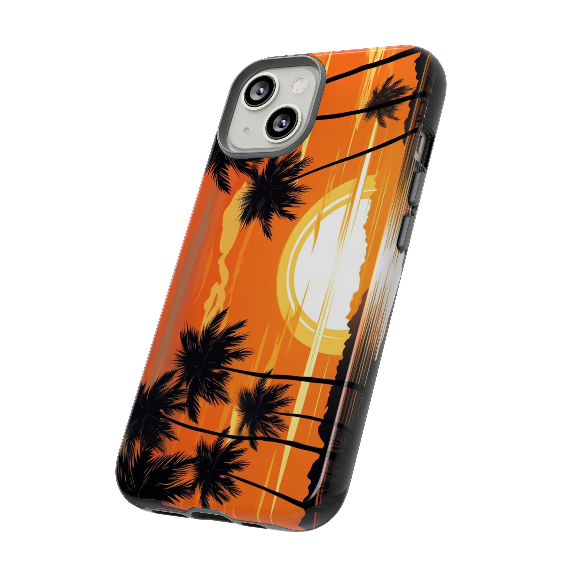 Sunset Palm Trees Tough Phone Cases for iPhone and Android