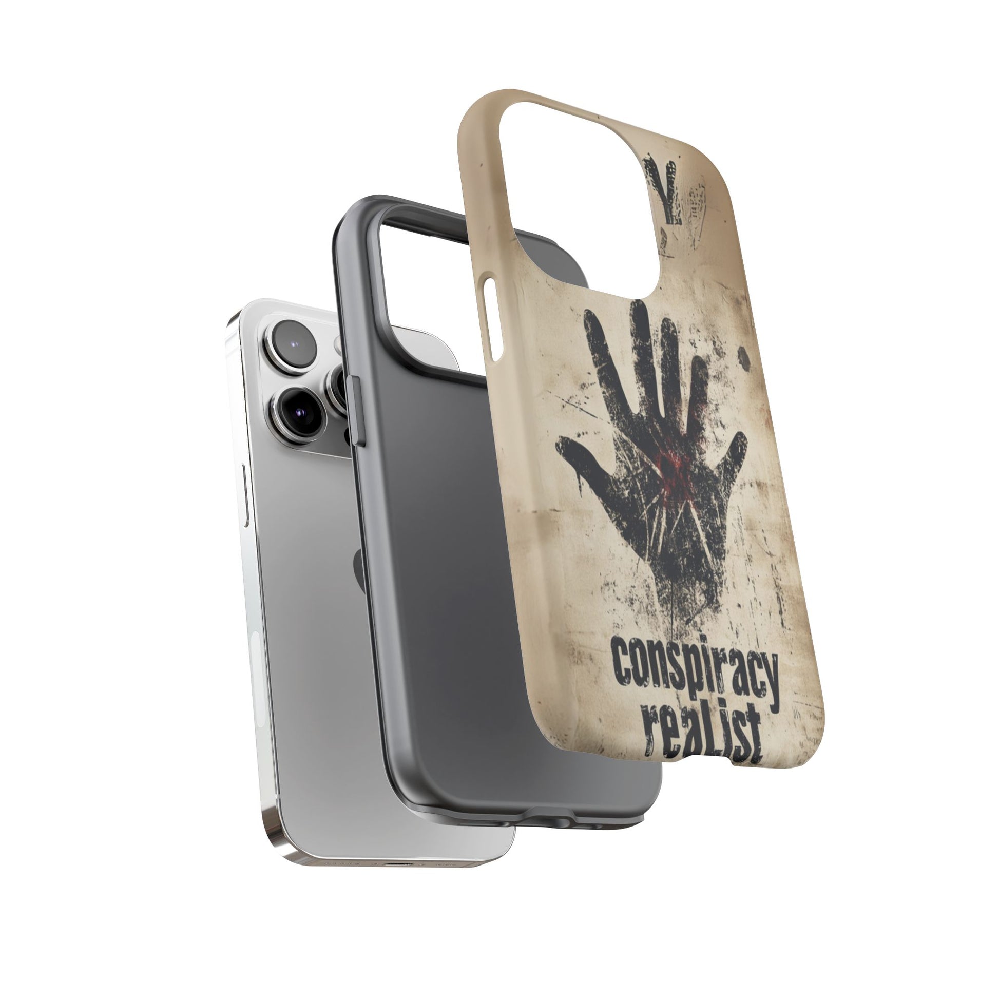 Conspiracy Theories Paranormal Mystery UFO X-Files Inspired Ghostly Hand Conspiracy Realist Cryptid iPhone 13 14 15 16 Pro Max Galaxy Pixel