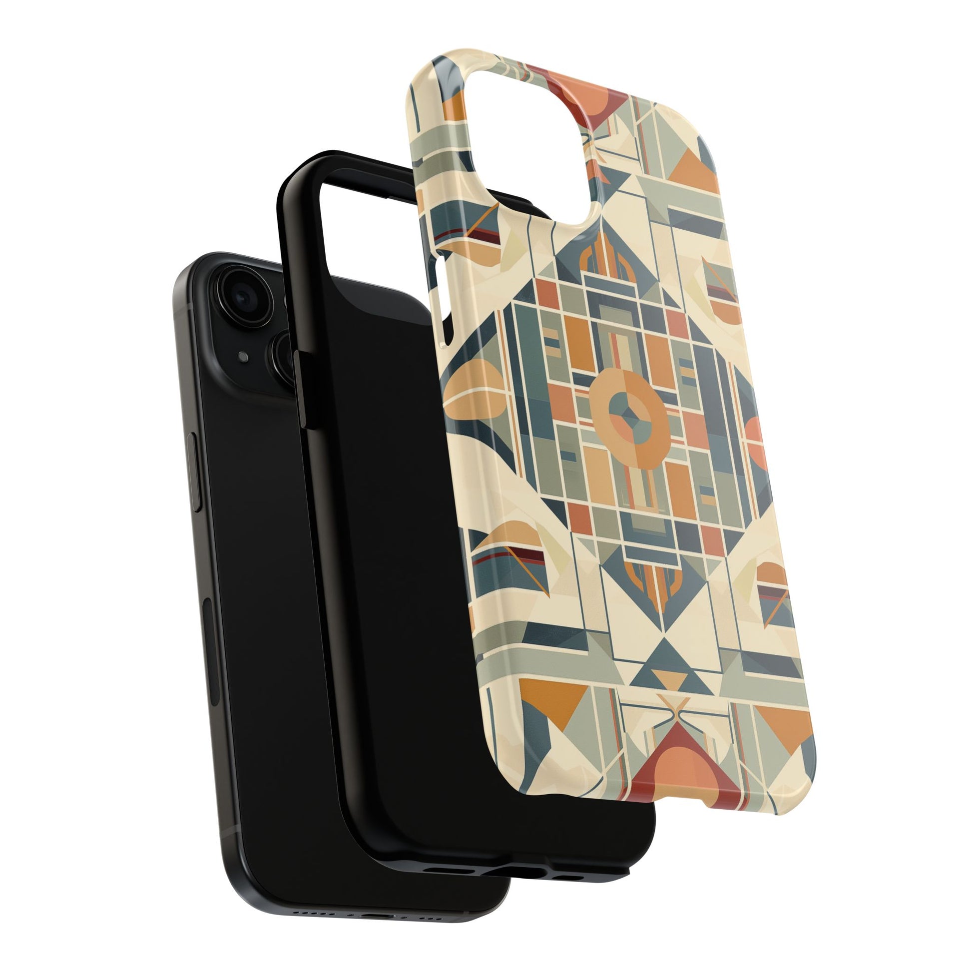Diamond Frank Lloyd Wright Inspired Phone Case - Geometric Elegance for iPhone Models