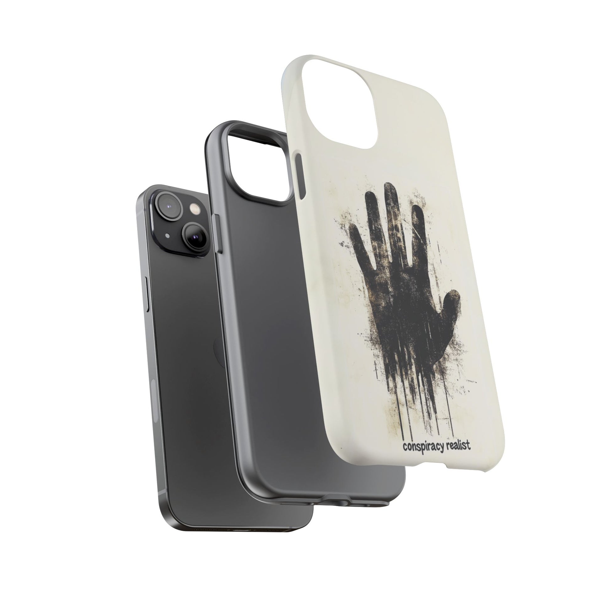 Conspiracy Realist Paranormal Mystery Design X-Files Inspired Ghostly Hand Conspiracy Theory Creepy iPhone 13 14 15 16 Pro Max Galaxy Pixel