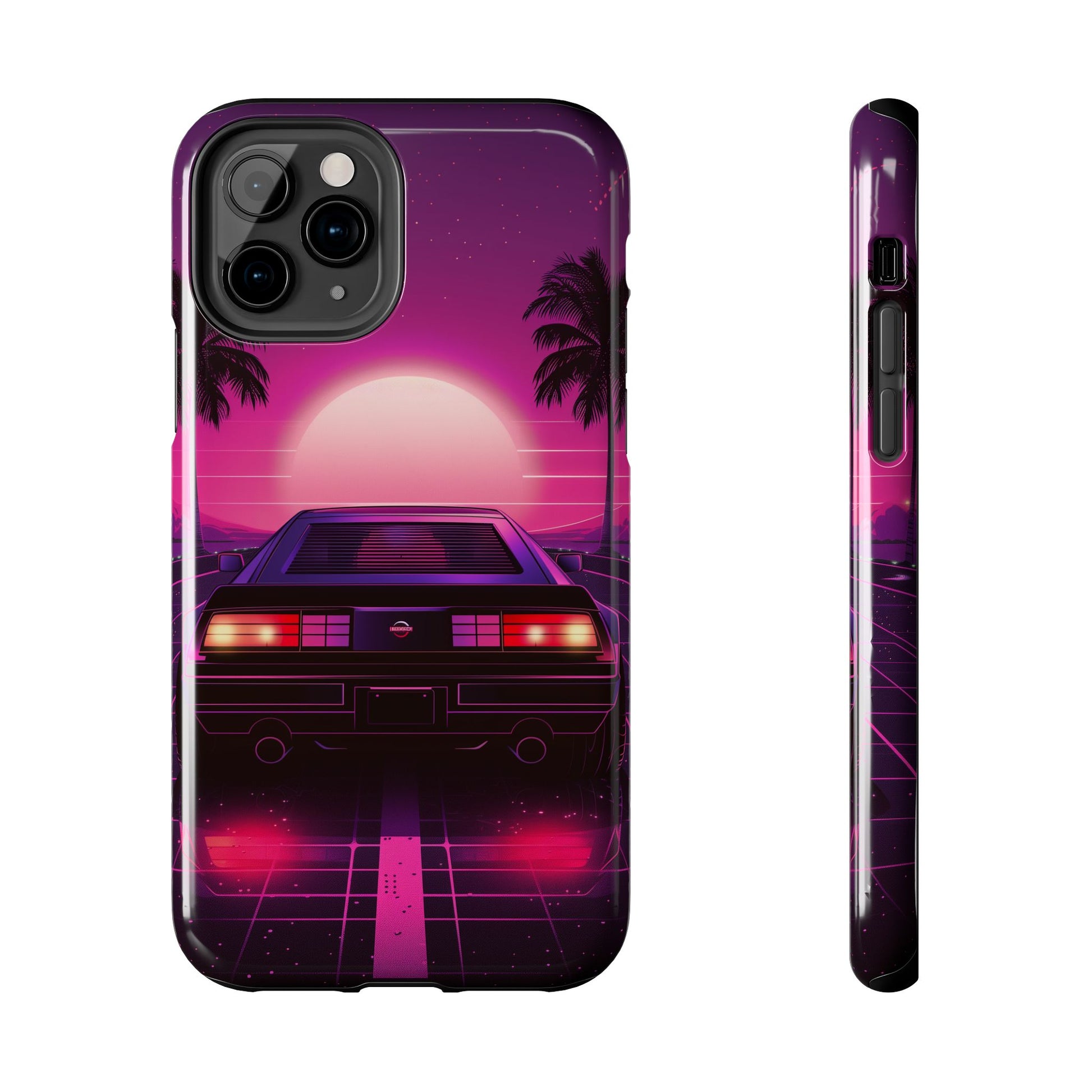 Durable 80s Retro Car Phone Case - Tough Vintage Design - Protective Mobile Cover - Fun Classic Car Accessory