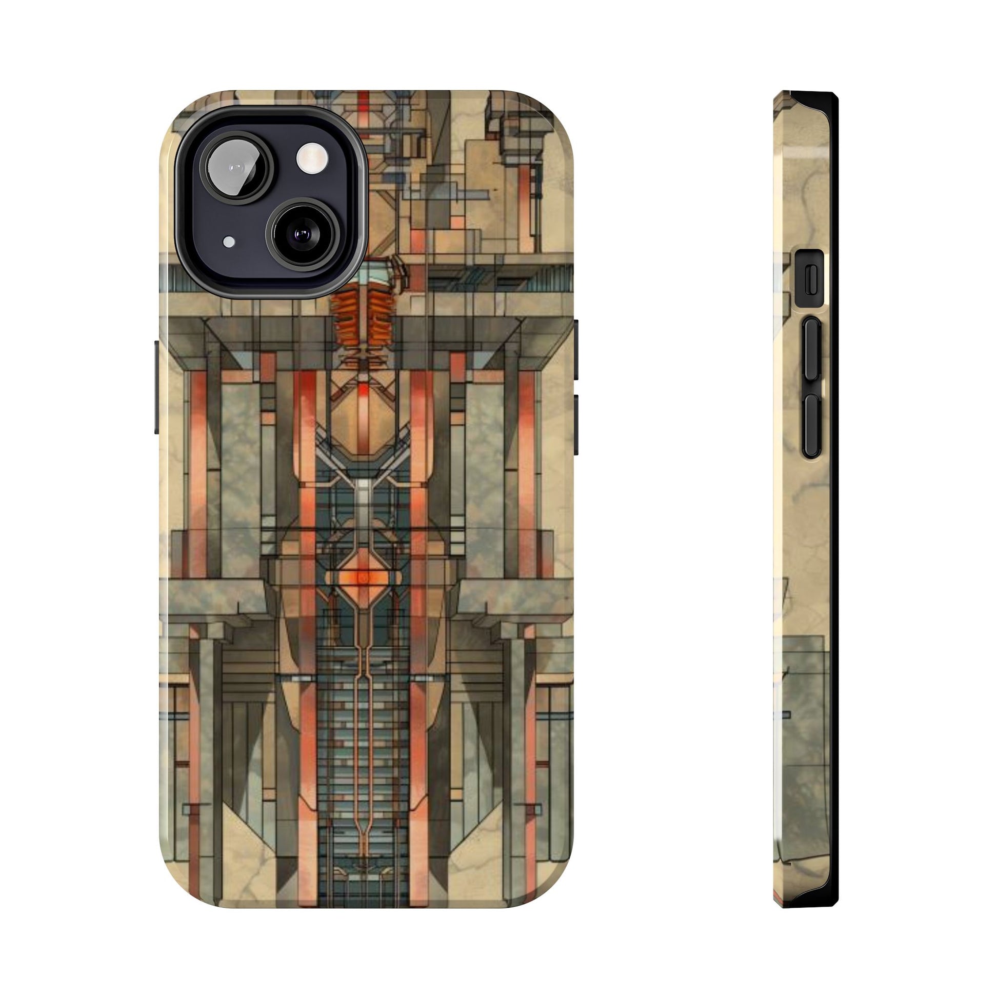 Prairie Style Frank Lloyd Wright Phone Case - Architectural Design iPhone Tough Cover - Unique Art Deco Protective Accessory