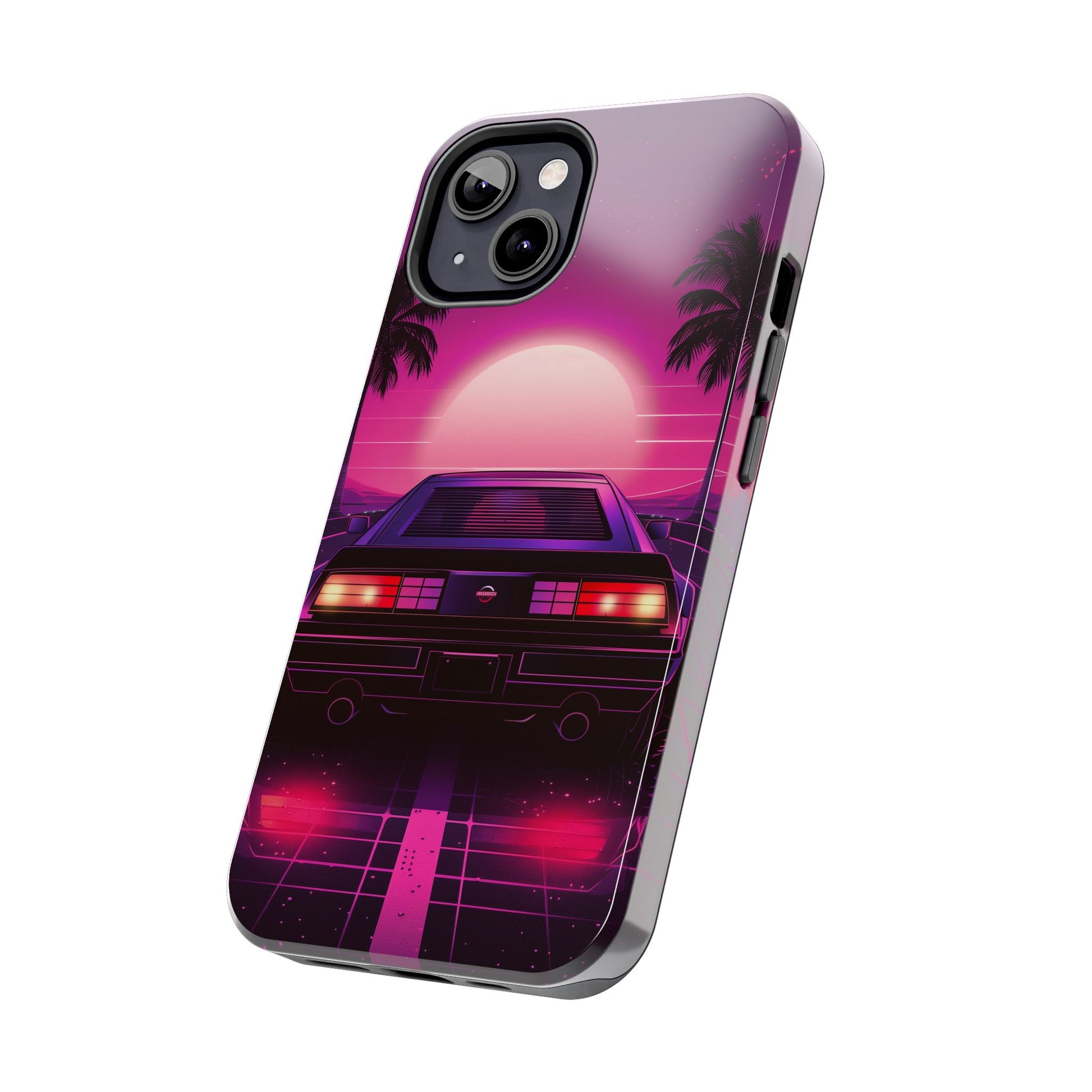 Durable 80s Retro Car Phone Case - Tough Vintage Design - Protective Mobile Cover - Fun Classic Car Accessory