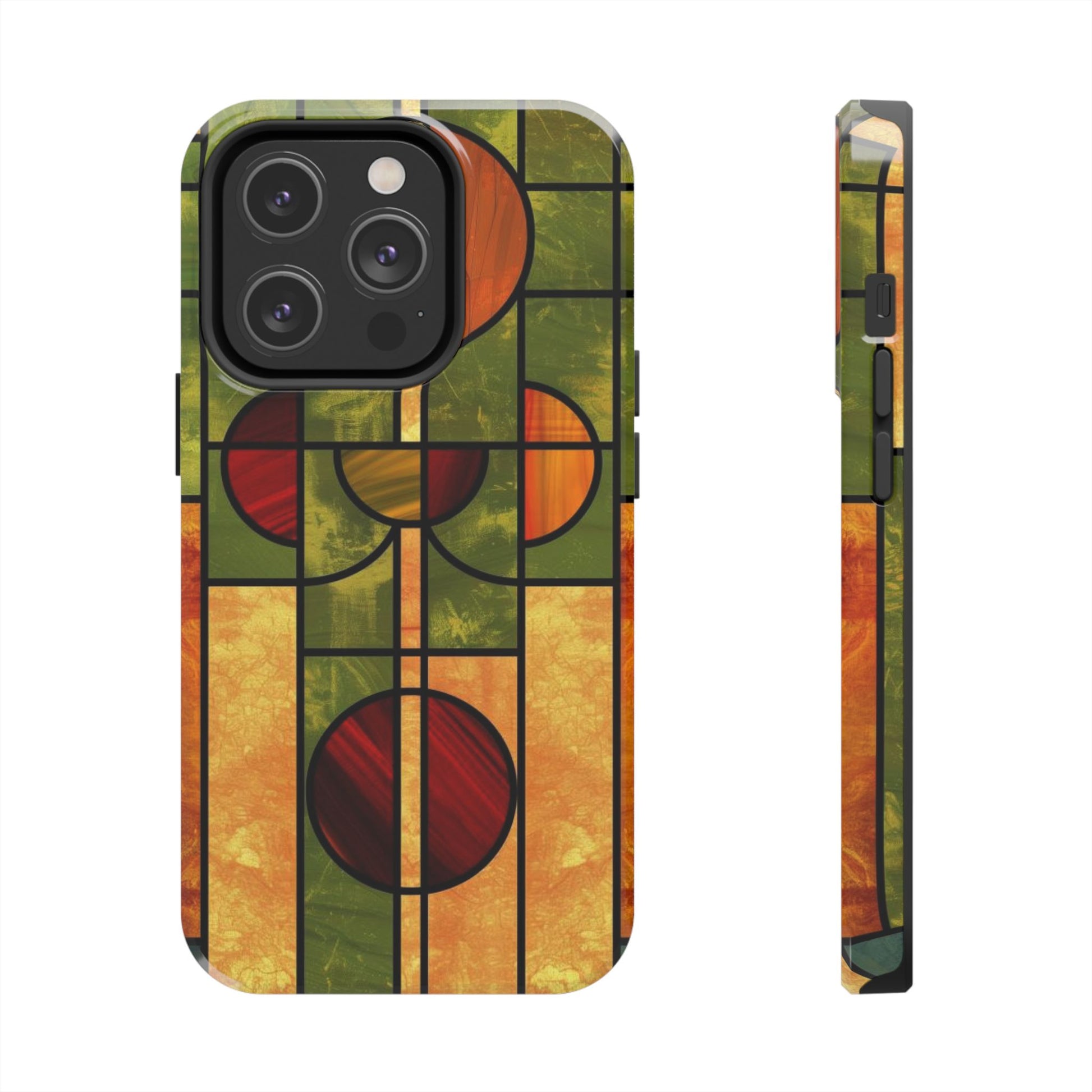 Frank Lloyd Wright Inspired Stained Glass Phone Case, Artistic iPhone Case, Architectural Design, Art Deco iphone Case, iphone 15 pro max