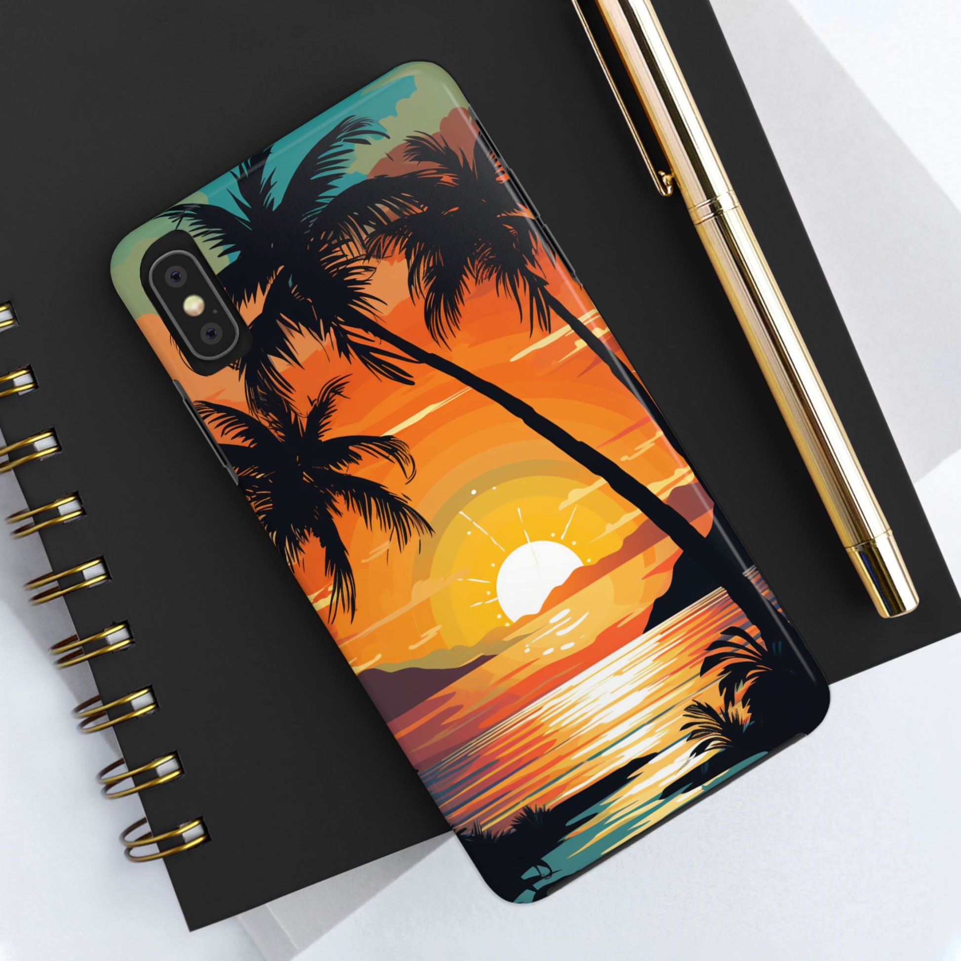 Palm Trees and Sunsets Tough iPhone Cases