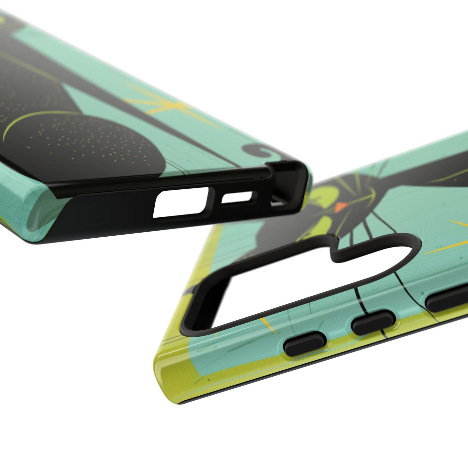 Mid-Century Modern Phone Case, Mid Mod Android Case, Atomic Cats Android Case, Retro Chic Smartphone Cover, Unique Artistic Phone Accessory