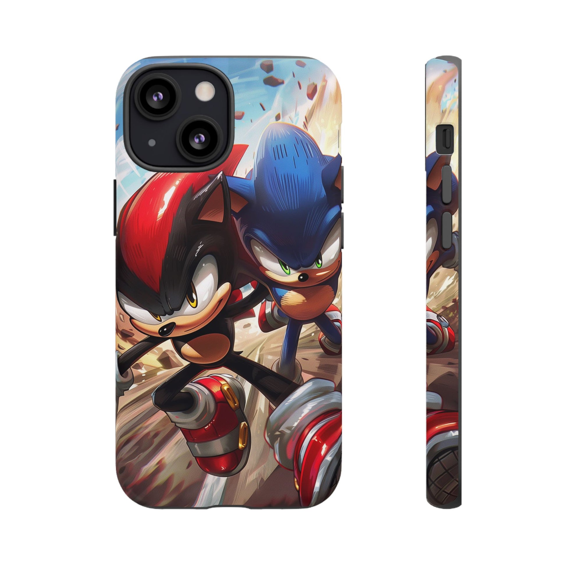 Sonic and Shadow Phone Case, Sonic and Shadow, Tough Android Case, Fun Video Game Phone Case, Retro Game Case, SEGA Video Game Android Case