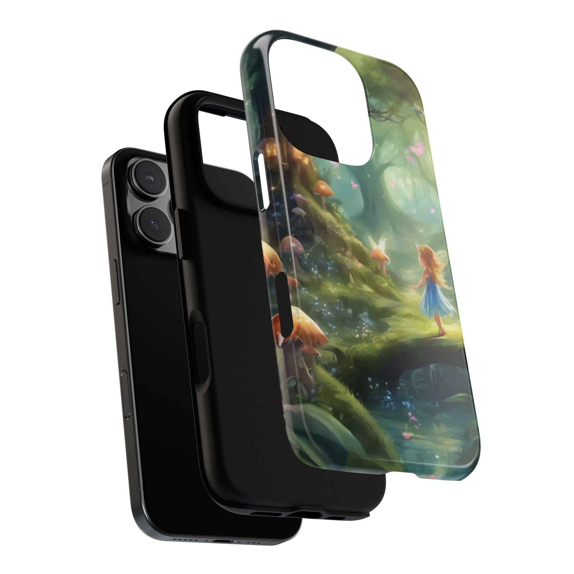 Enchanting Fairy Forest Phone Case Fae Trees Legend Garden Fern Gulley ACOTAR Magic Fantasy Dragons iPhone 13 14 15 16 Pro Max Samsung Pixel