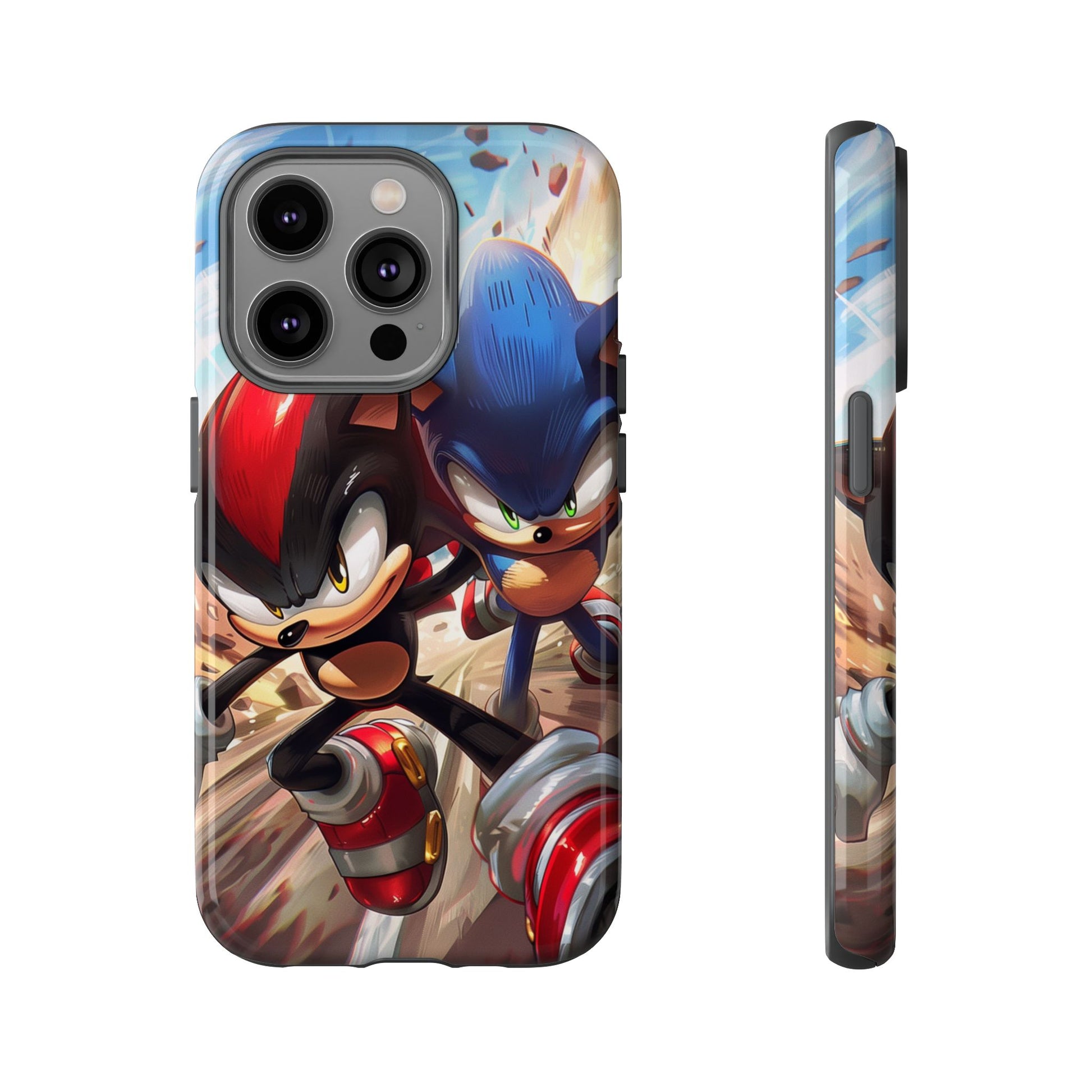 Sonic and Shadow Phone Case, Sonic and Shadow, Tough Android Case, Fun Video Game Phone Case, Retro Game Case, SEGA Video Game Android Case