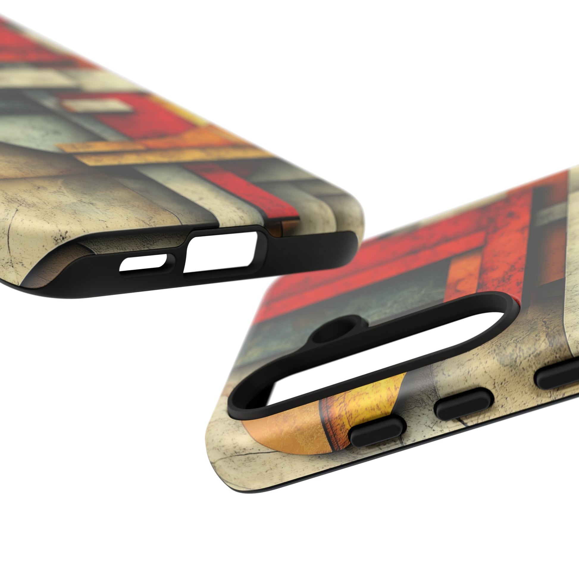 Red Prairie Style Frank Lloyd Wright Usonian Phone Case Geometric Stained Glass Art Deco Marble Gold 13 14 15 16 iPhone Pro Max Galaxy Pixel
