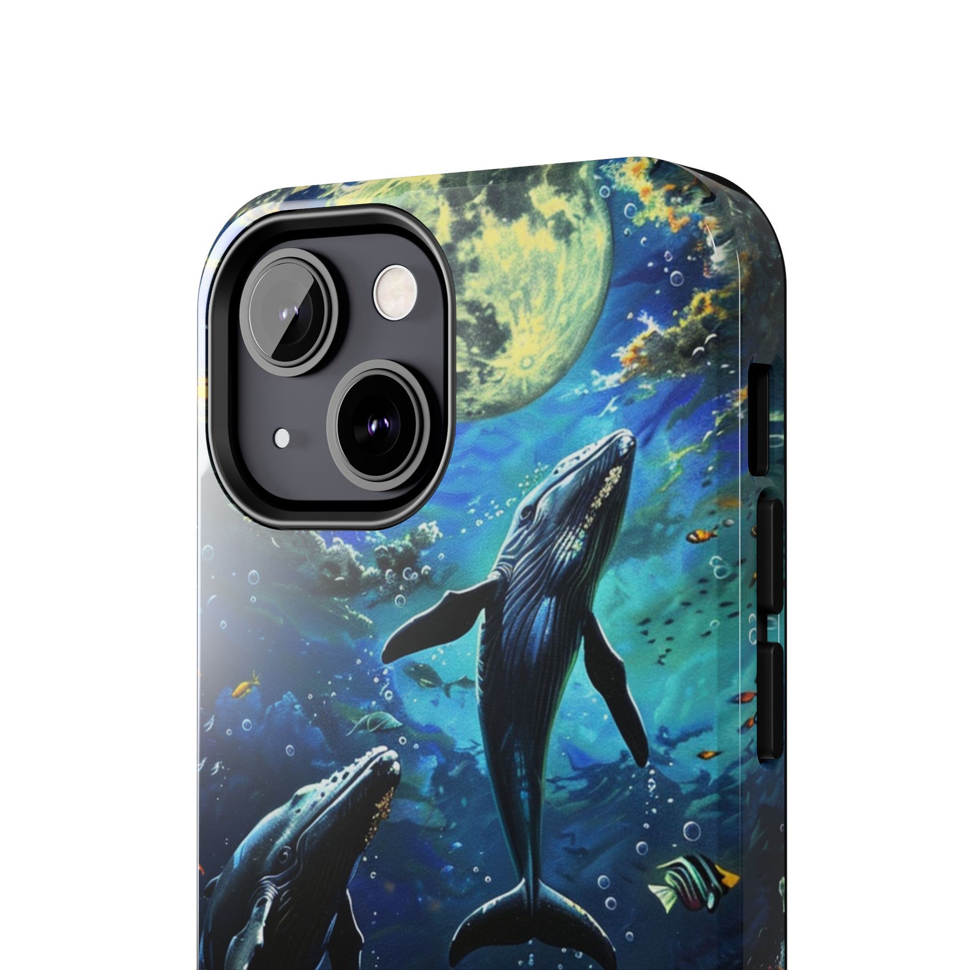 Moonlit Whales Underwater Phone Case - Durable and Stunning Protective Cover