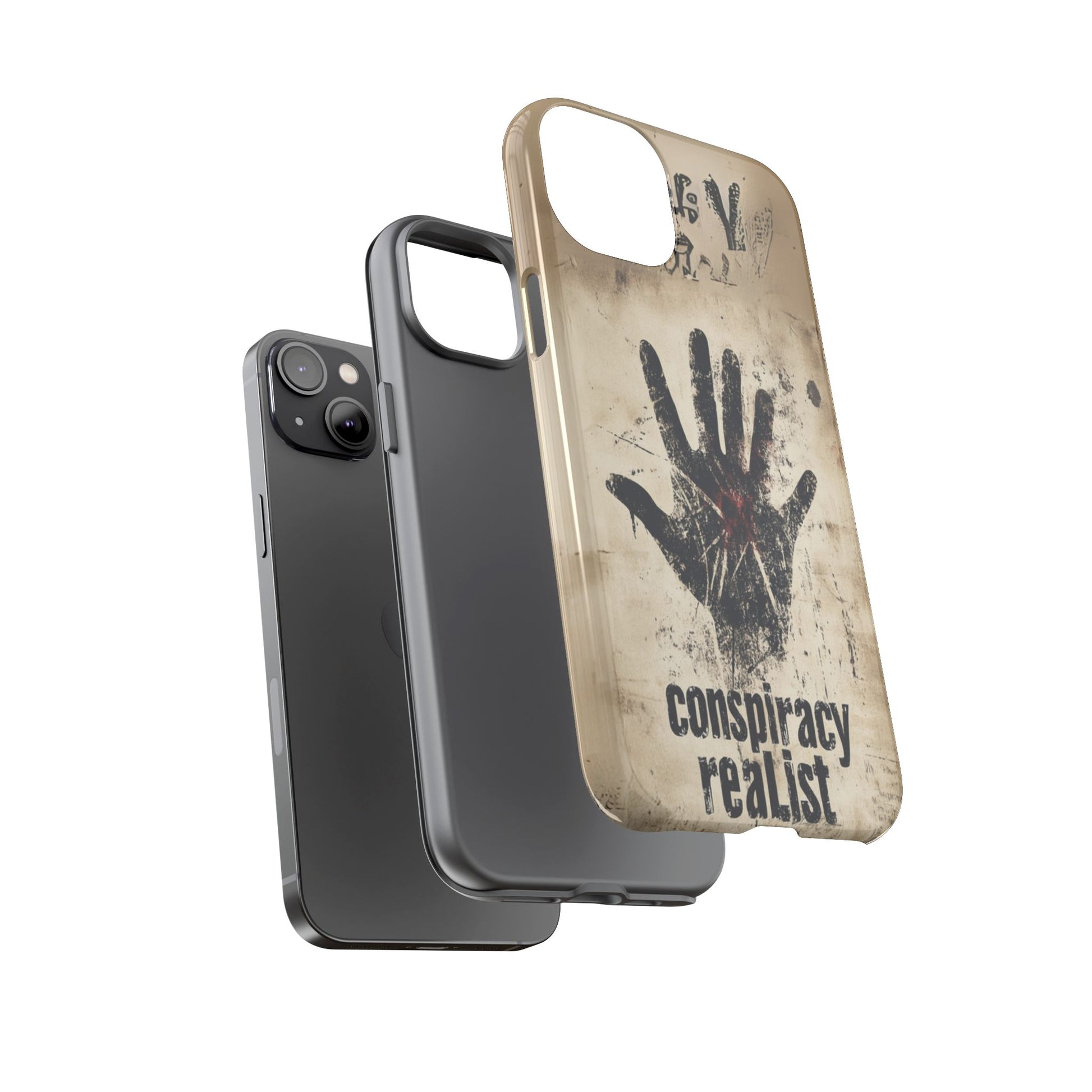 Conspiracy Theories Paranormal Mystery UFO X-Files Inspired Ghostly Hand Conspiracy Realist Cryptid iPhone 13 14 15 16 Pro Max Galaxy Pixel