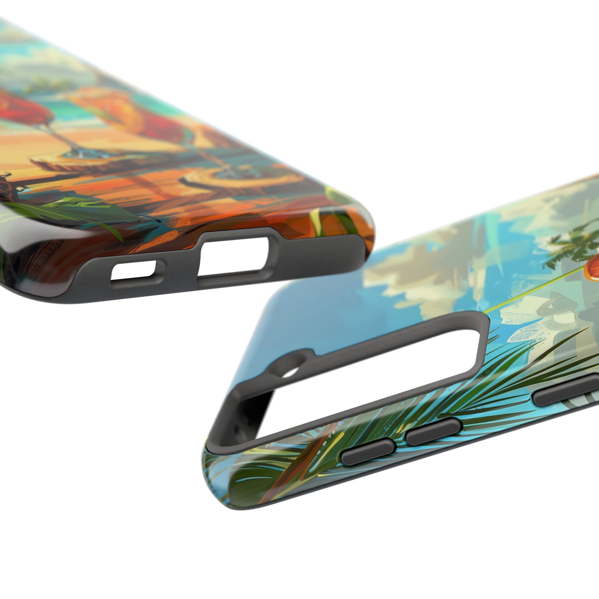 Retro Beach Scene Phone Case, Vintage Tropical Ocean iPhone Case, Summer Beach Phone Cover for iPhone, iphone 15 pro max
