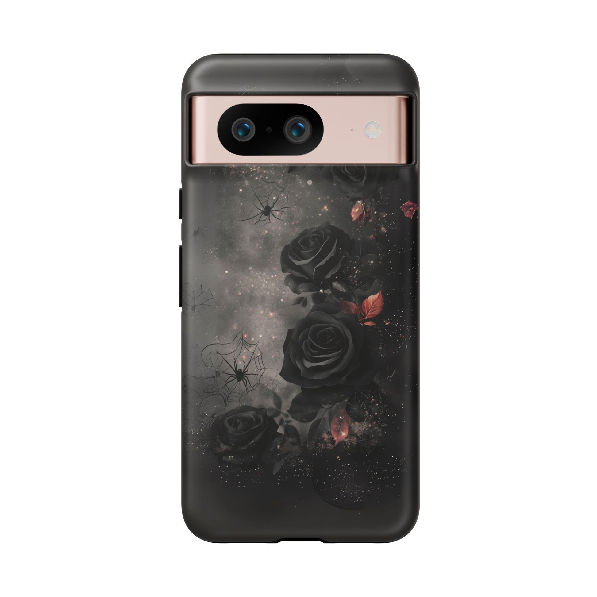 Gothic Floral Phone Case Dark Academia Black Roses Spider Webs Space Witchcraft Night Sky iPhone 13 14 15 16 Pro Max Galaxy Pixel