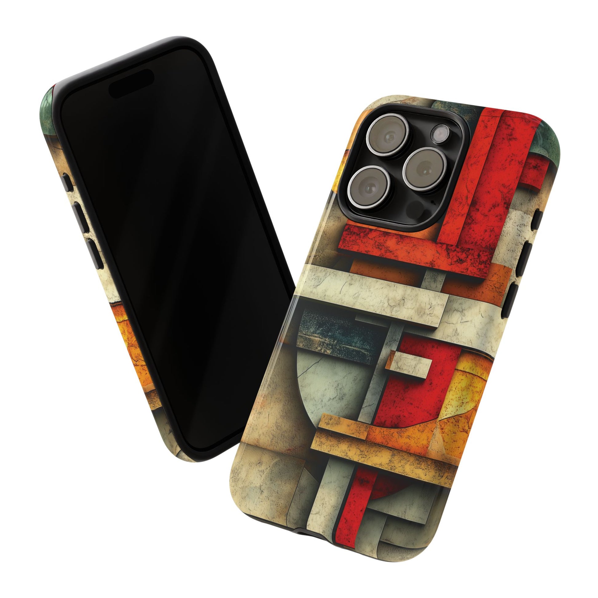 Red Prairie Style Frank Lloyd Wright Usonian Phone Case Geometric Stained Glass Art Deco Marble Gold 13 14 15 16 iPhone Pro Max Galaxy Pixel