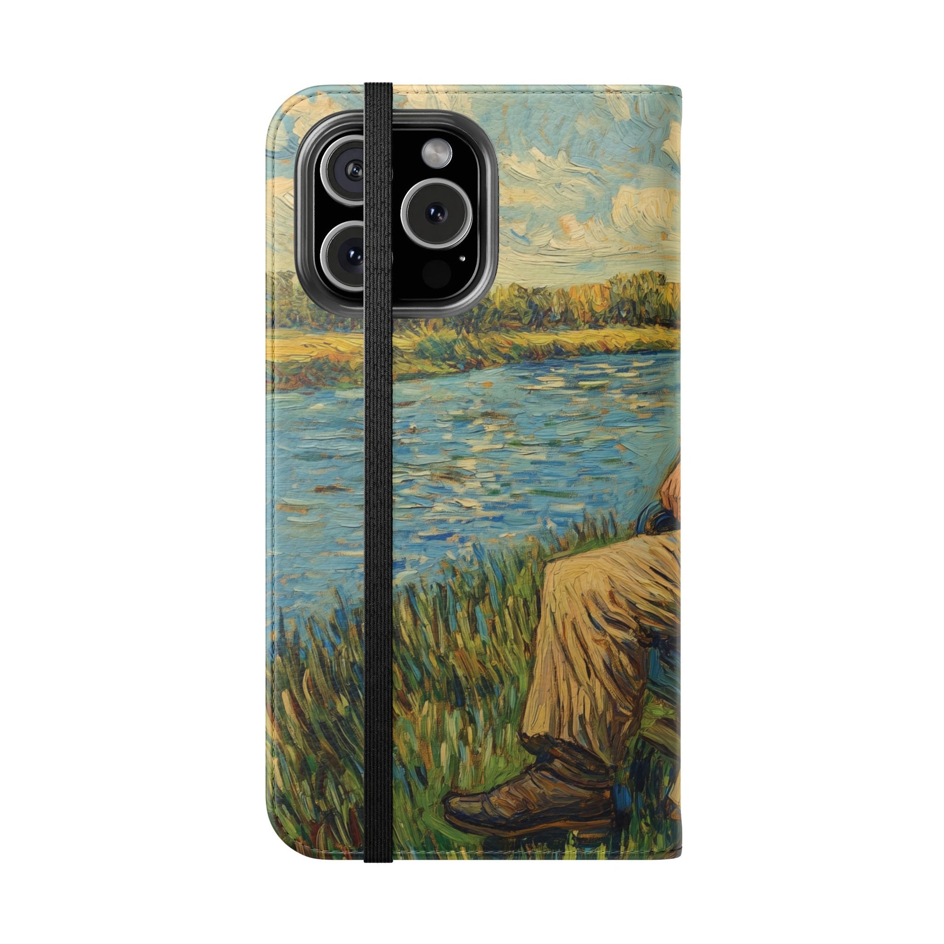 Flip Phone Case Painting A Van Gogh Down by the River iPhone 16 Pro Max  Galaxy