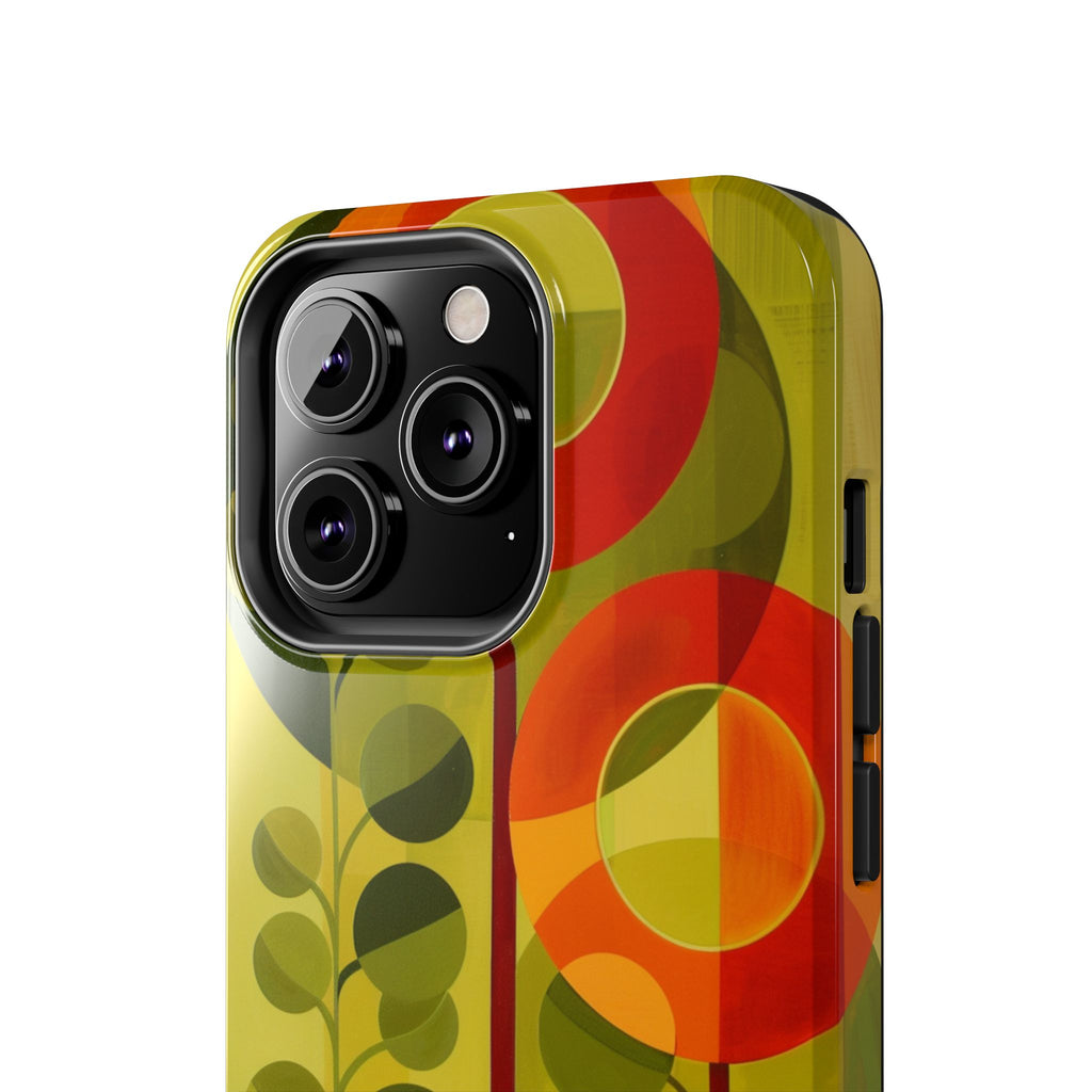 Atomic Flower Phone Case, Mid-Mod Phone Case, Artwork iPhone Case, Unique Floral Pattern Phone Case, Art Deco, Minimalist, Tough Iphone Case